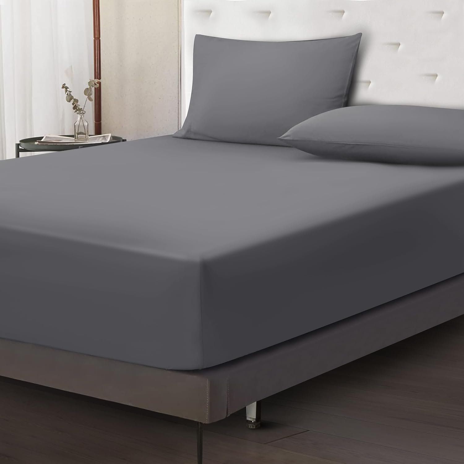 Moonlight Bedding Fitted Sheet, Special Extra Deep Pocket Single Bed Sheets, Inn...