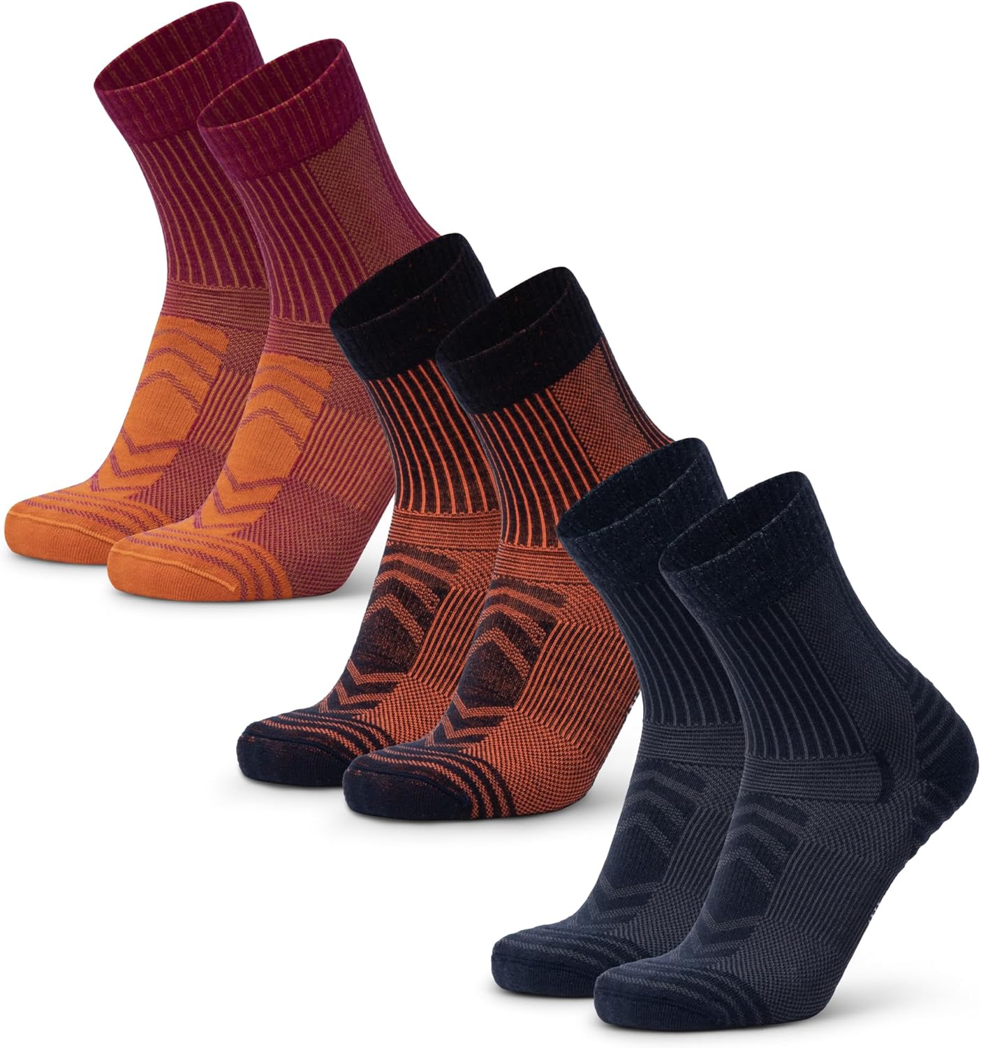 DANISH ENDURANCE Hiking Socks, High-Quality Lightweight Merino Wool Socks for Su...
