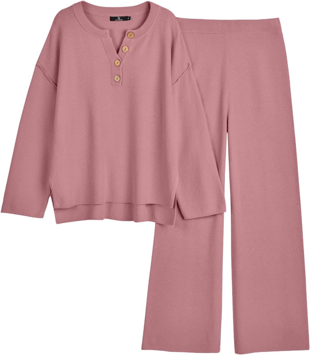 LILLUSORY Women's Lounge Sets, Special 2 Piece Cozy Knit Sets for Optimal Comfor...