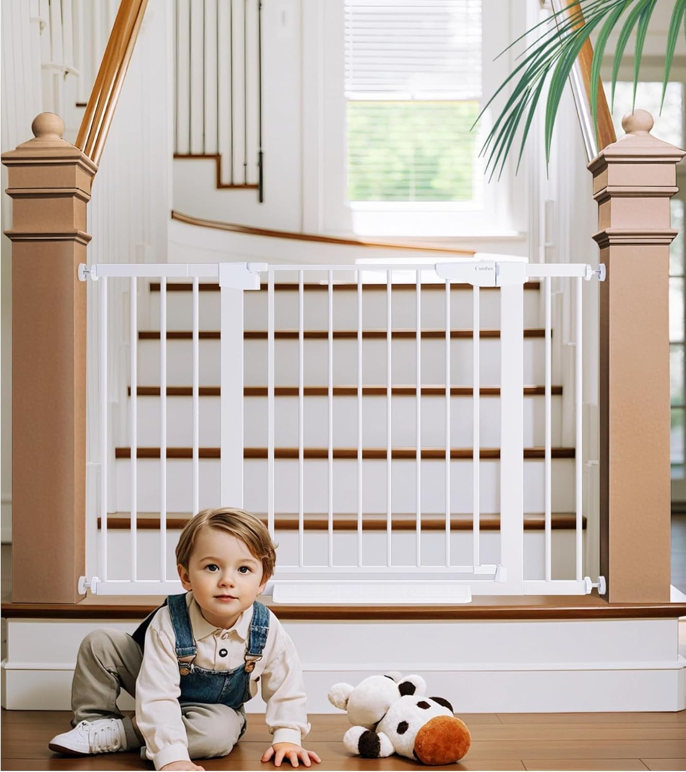 Cumbor 29.7-48" Baby Gate for Stairs, Mom's Choice...