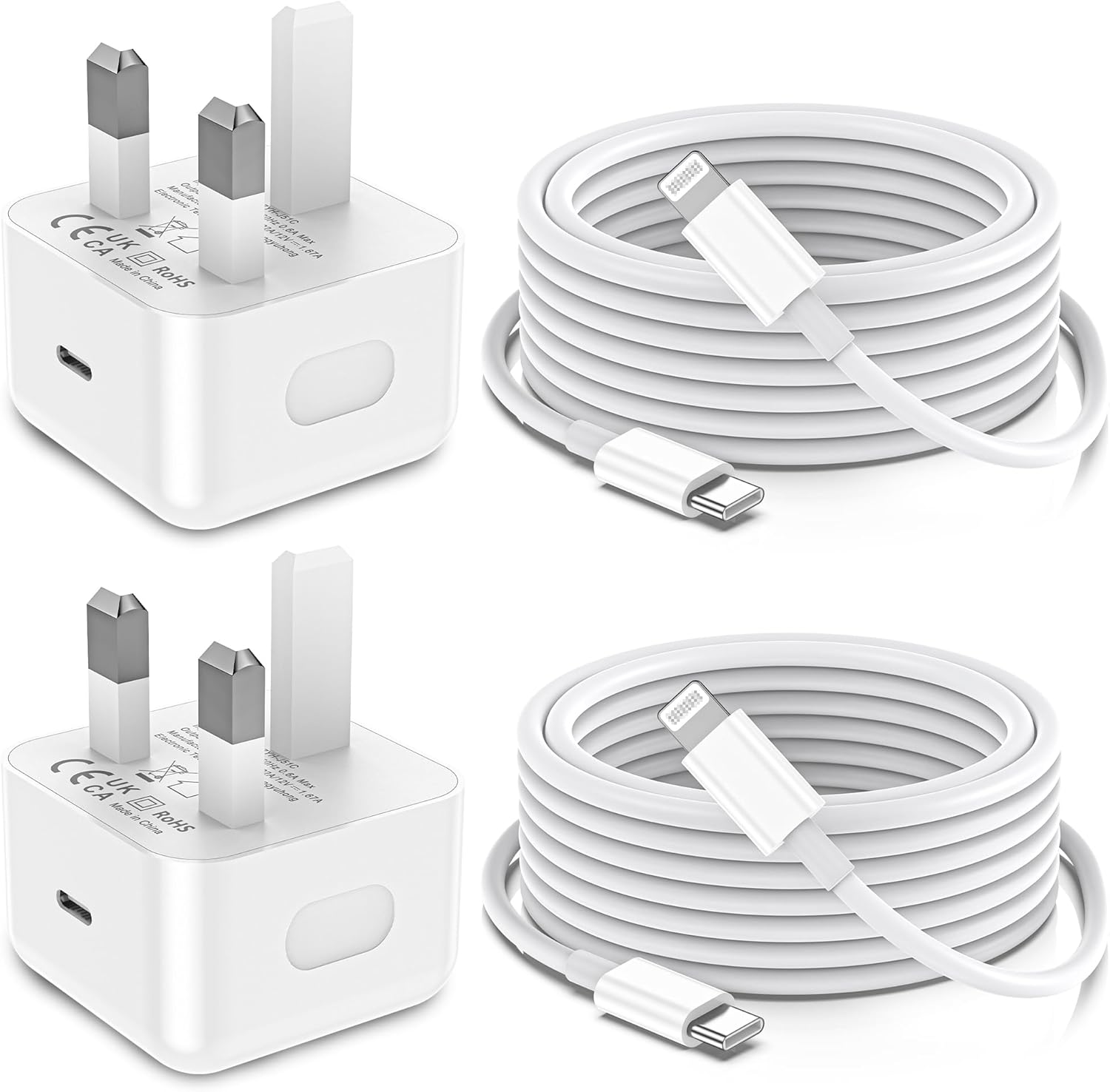 LCOGPDOY for iPhone Charger Fast Charge 2Pack PD 20W USB C Charger Plug and 2M U...