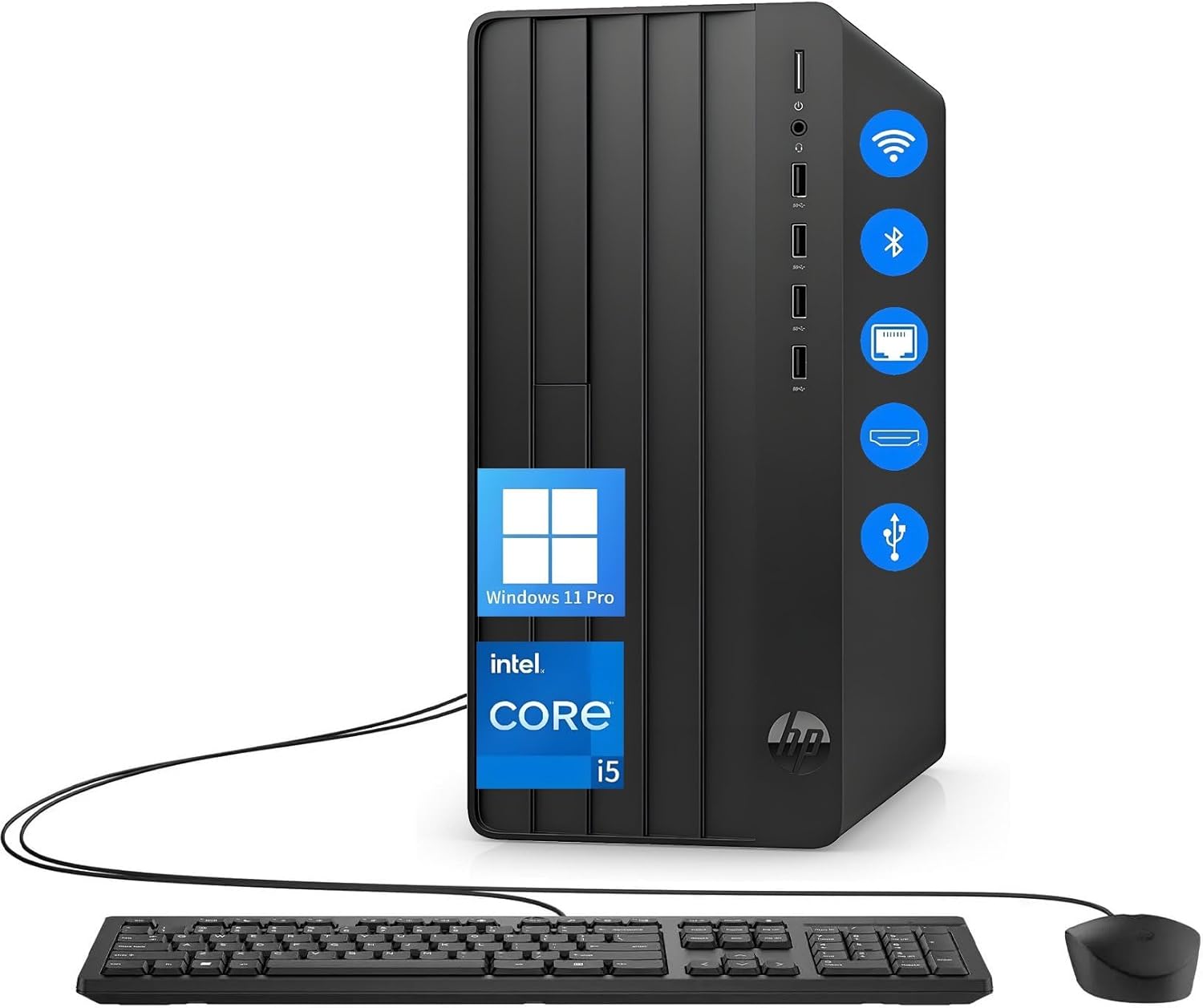 HP Desktop Computers Tower PC for Home Business Student, Intel 6-Core i5-12500 (...