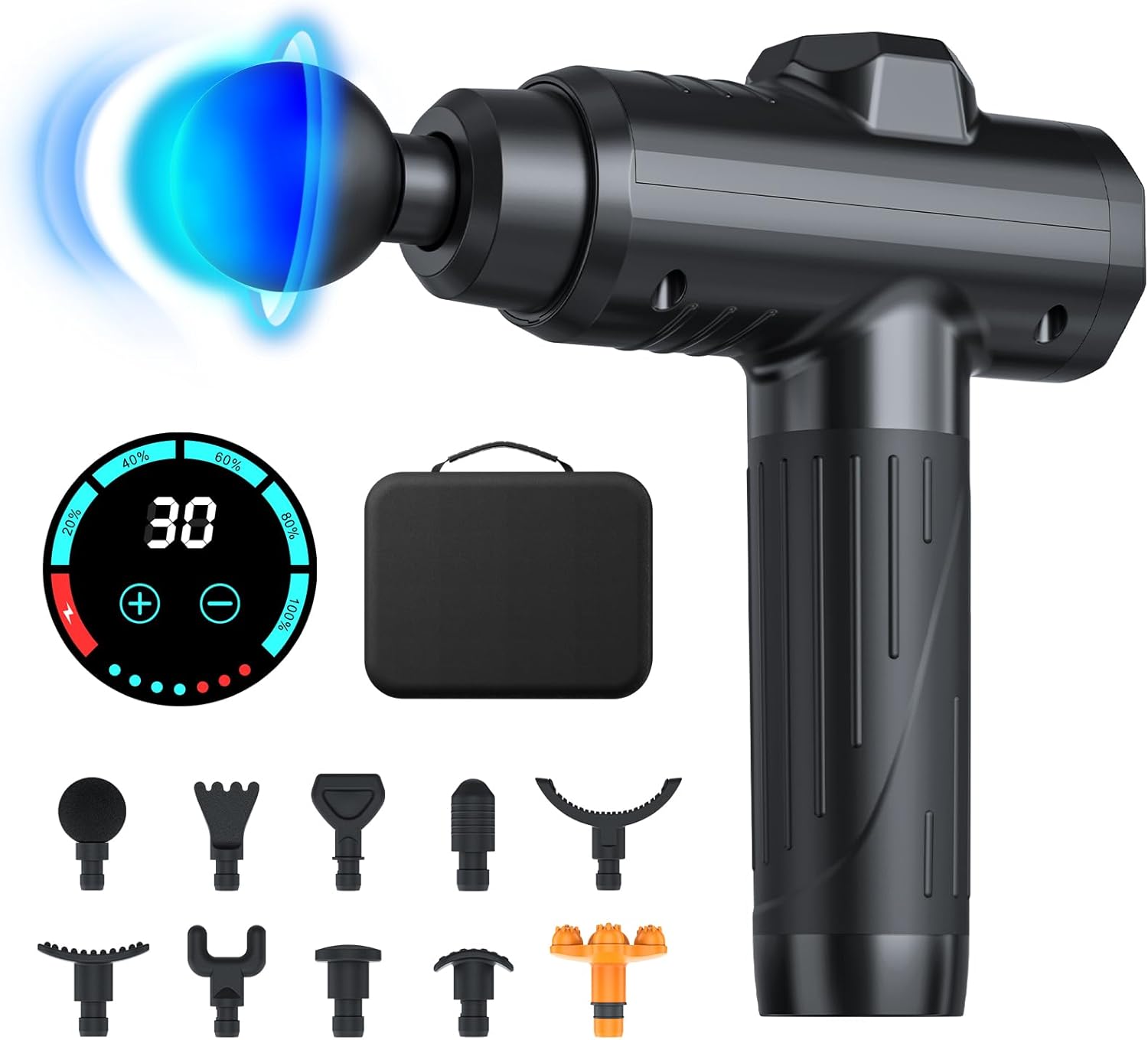 Massage Gun Deep Tissue, Portable Muscle Device with 10 Massage Heads, 2025 Mass...