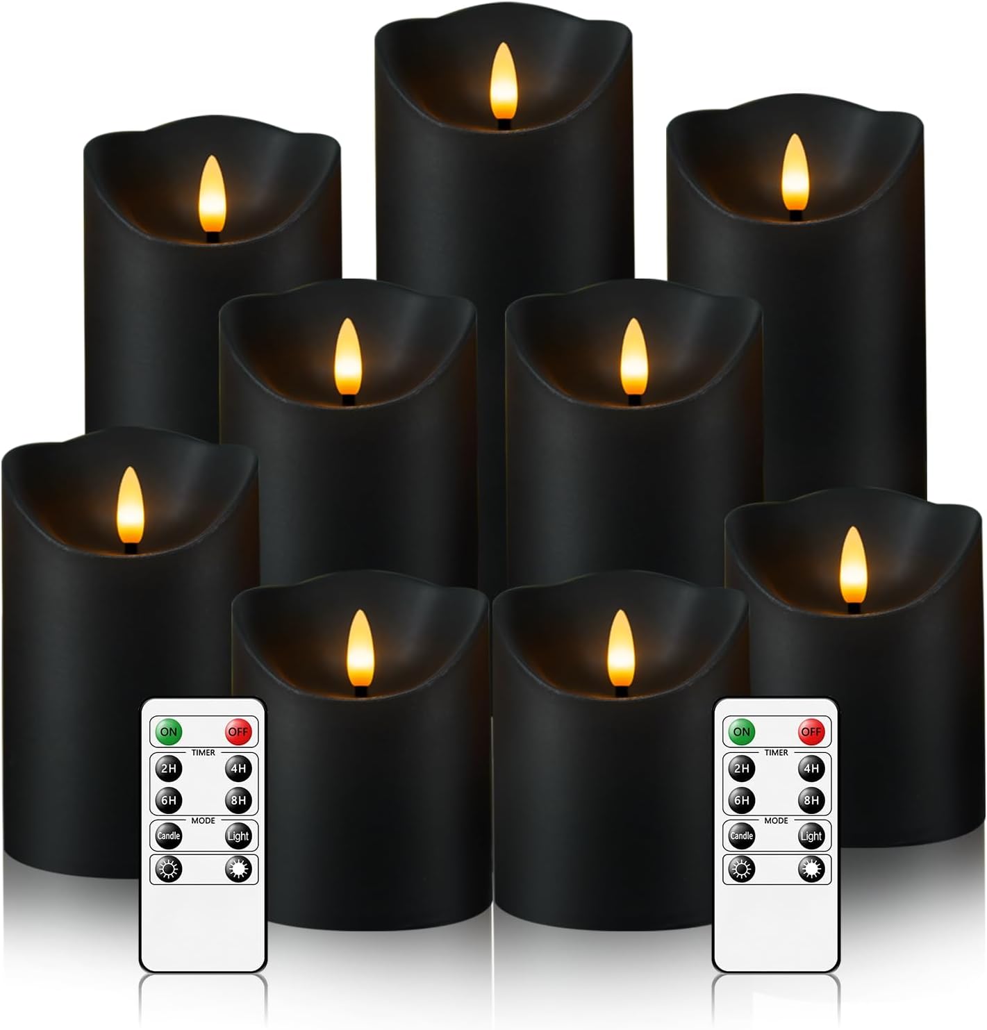 Flameless Candles with Remote, Battery Operated Flickering Flameless Candles, LE...