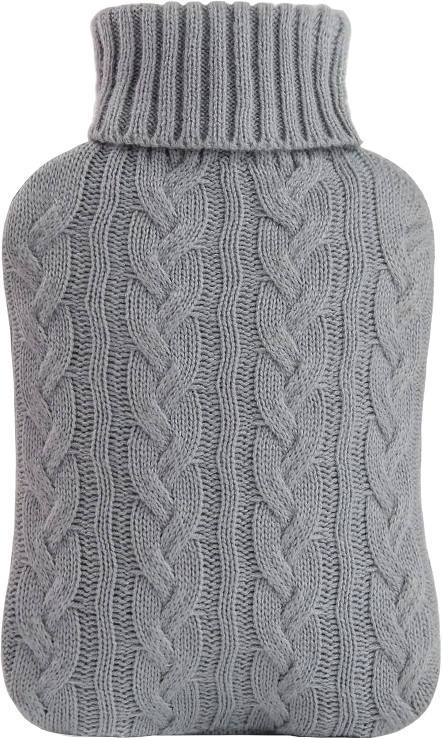 samply Hot Water Bottle with Knitted Cover, 2L Hot Water Bag for Hot and Cold Co...