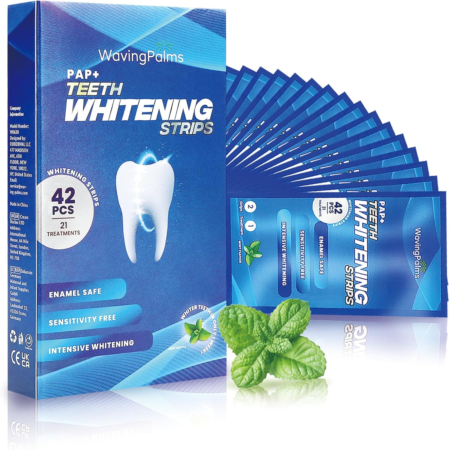 Teeth Whitening Strips for Sensitive Teeth, Special Professional Whitening Kit,...