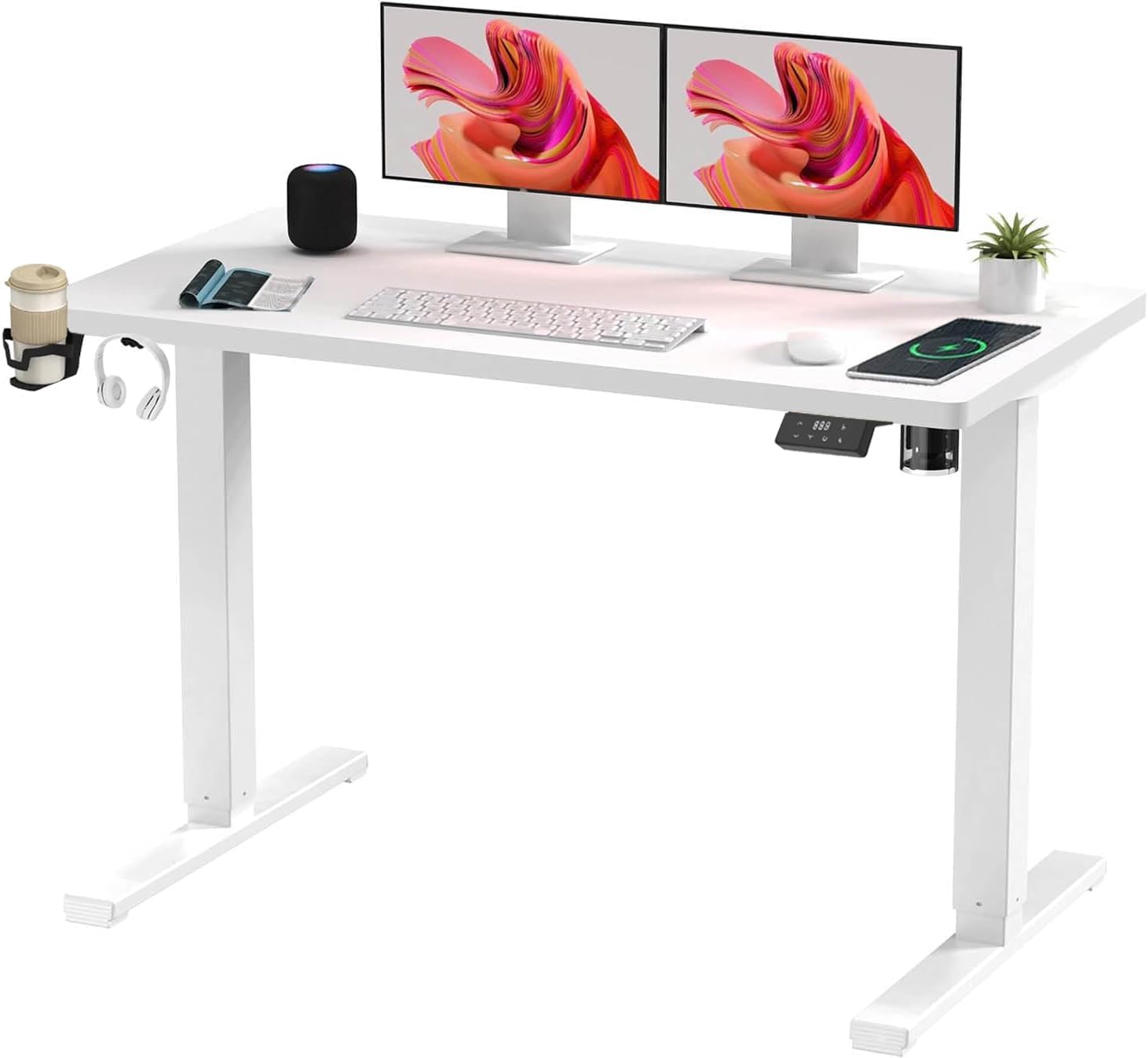 SANODESK QS+110 * 60 Electric Standing Desk ONE PIECE Height Adjustable Standing...