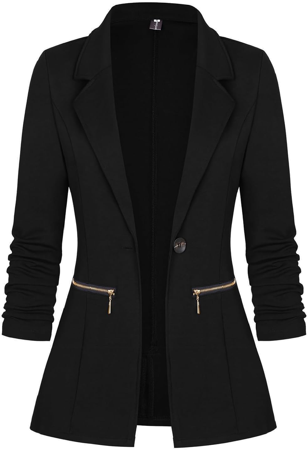 Genhoo Women's Blazer, Elegant Long Sleeve Cardigan Jacket for Work, Stylish Ope...