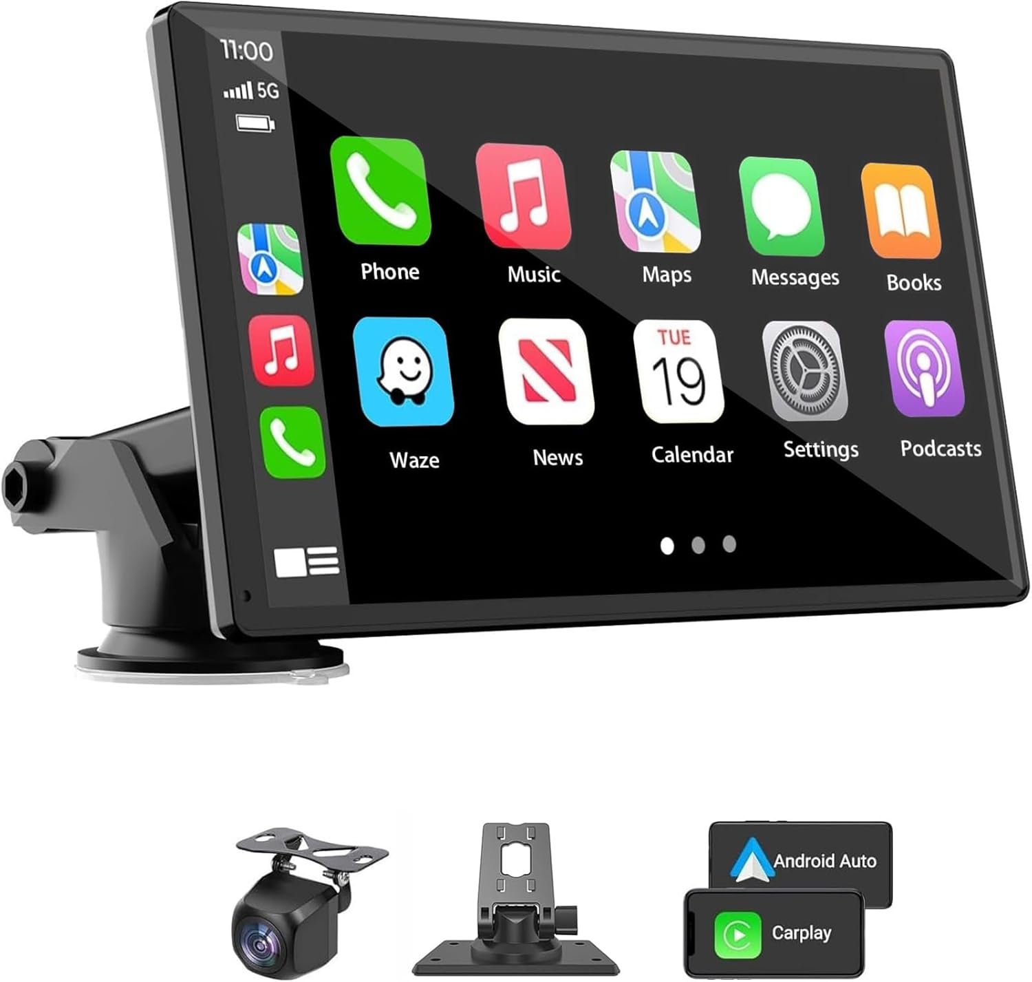 Portable Wireless Carplay Car Stereo, 7-Inch HD Touchscreen for Cars, Innovative...