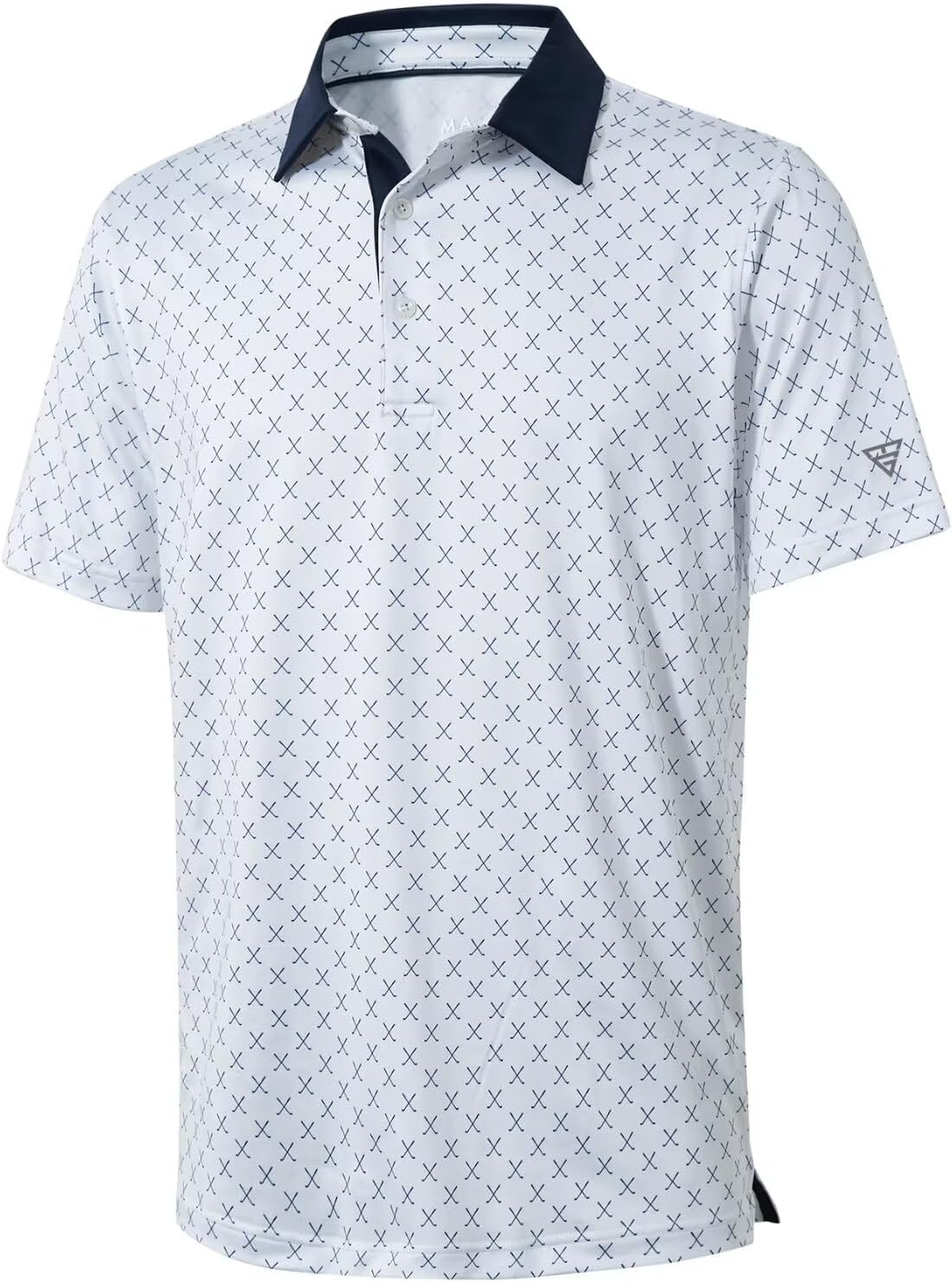 Golf Shirts for Men Dry Fit Short Sleeve Print Performance Moisture Wicking Polo...