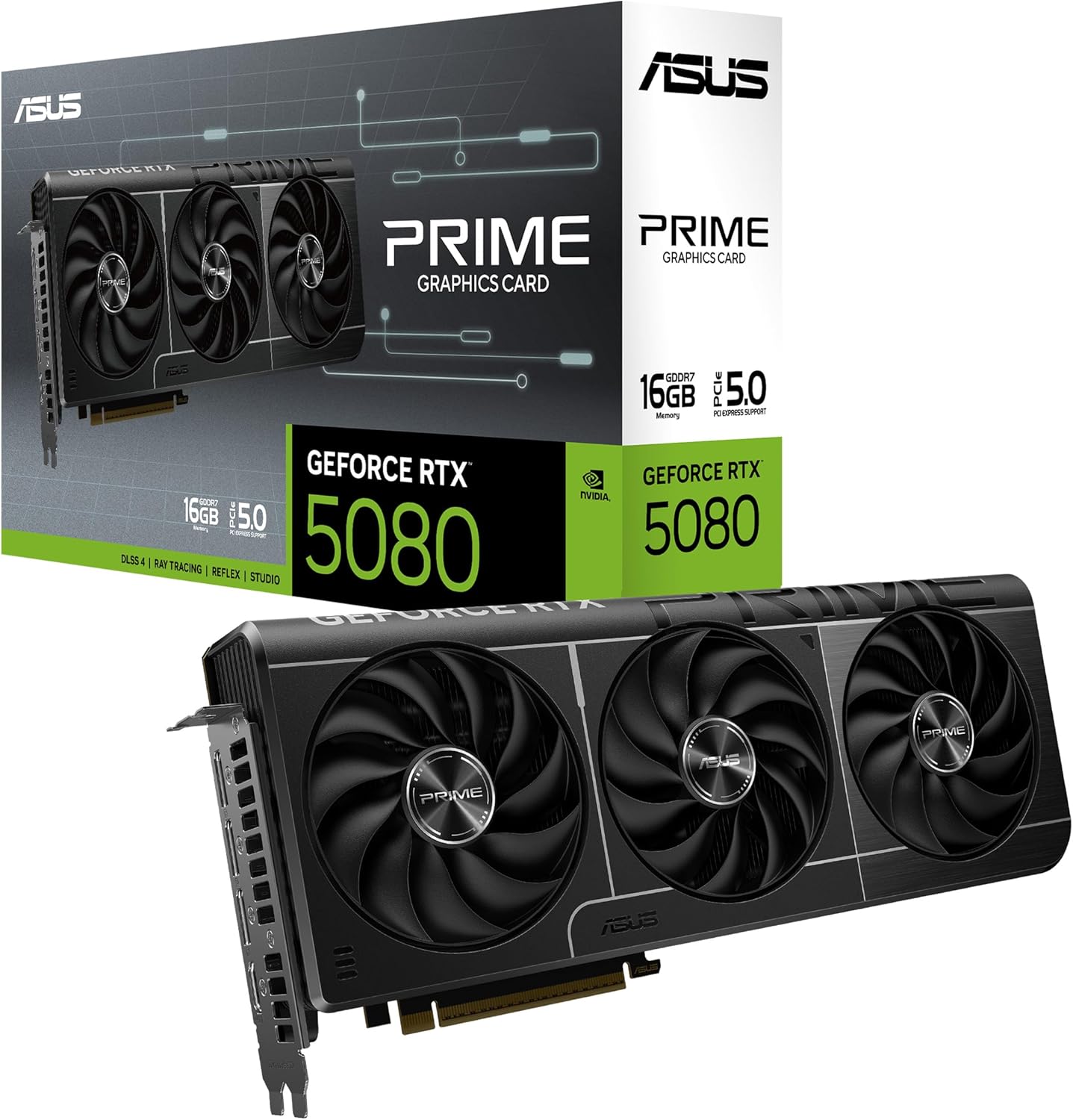 ASUS The SFF-Ready Prime GeForce RTX™ 5080 16GB GDDR7 Graphics Card (PCIe® 5.0,...