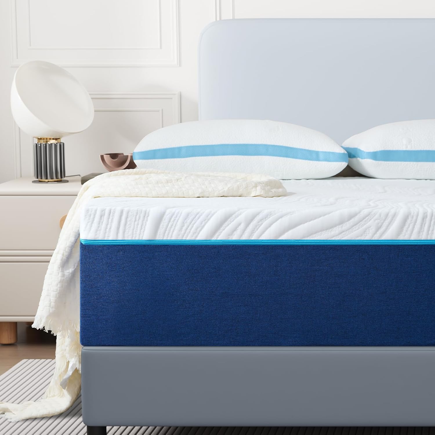 Hiimgo Double Mattress Memory Foam - Orthopaedic Medium Firm Support, Breathable...