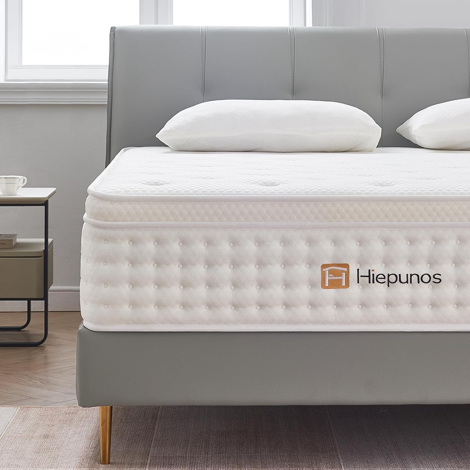 Hiepunos King Size Mattress,10.2 INCH Hybrid Memory Foam and Individually Pocket...