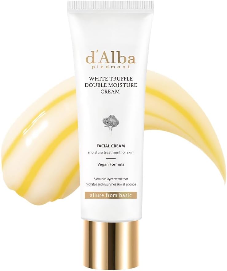Premium d'alba White Truffle Double Moisture Cream, Vegan Moisturizer with Nouri...