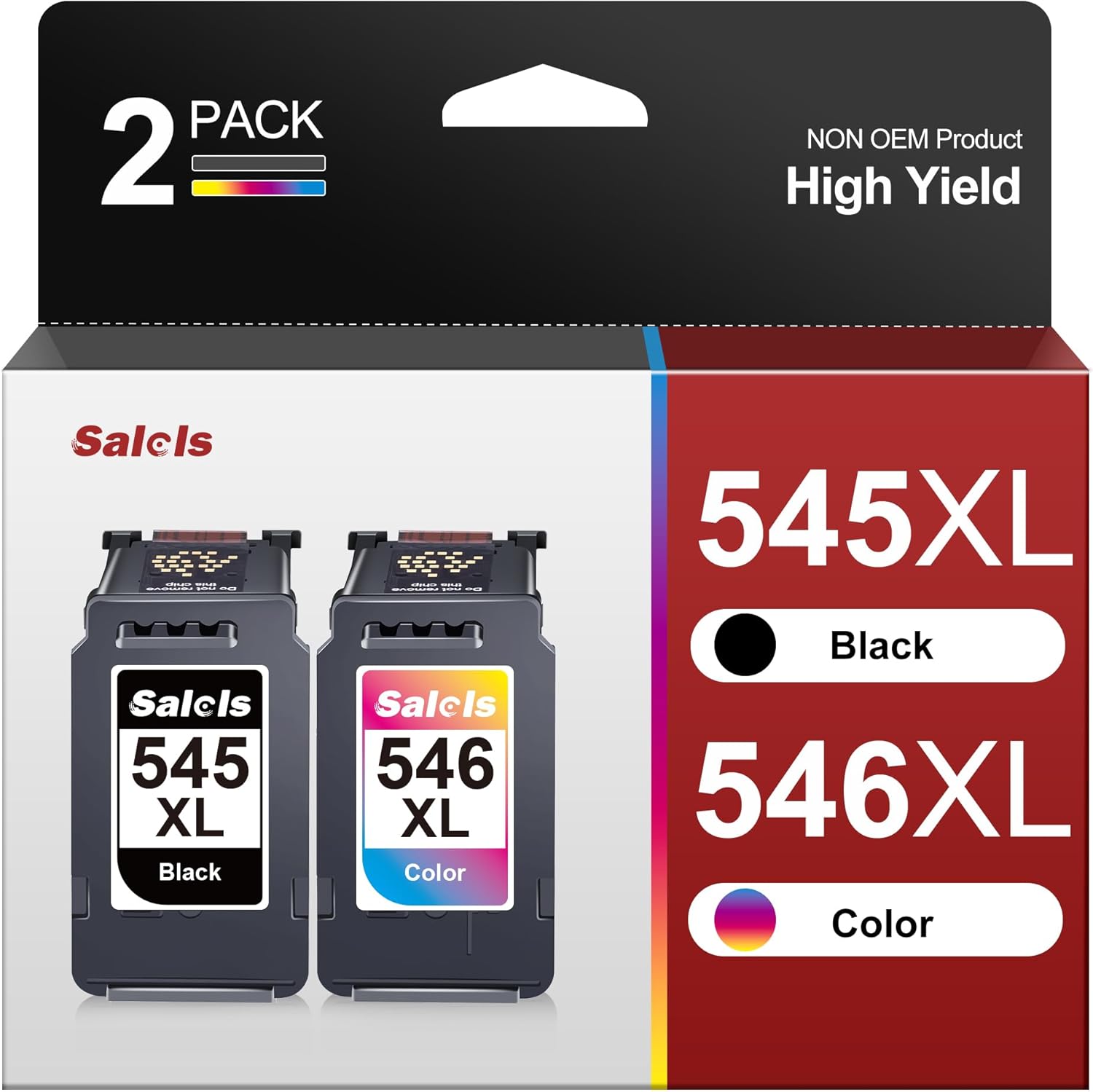 Salols 545 546 Ink Cartridges XL Replacement for Canon Ink Cartridges 545 and 54...