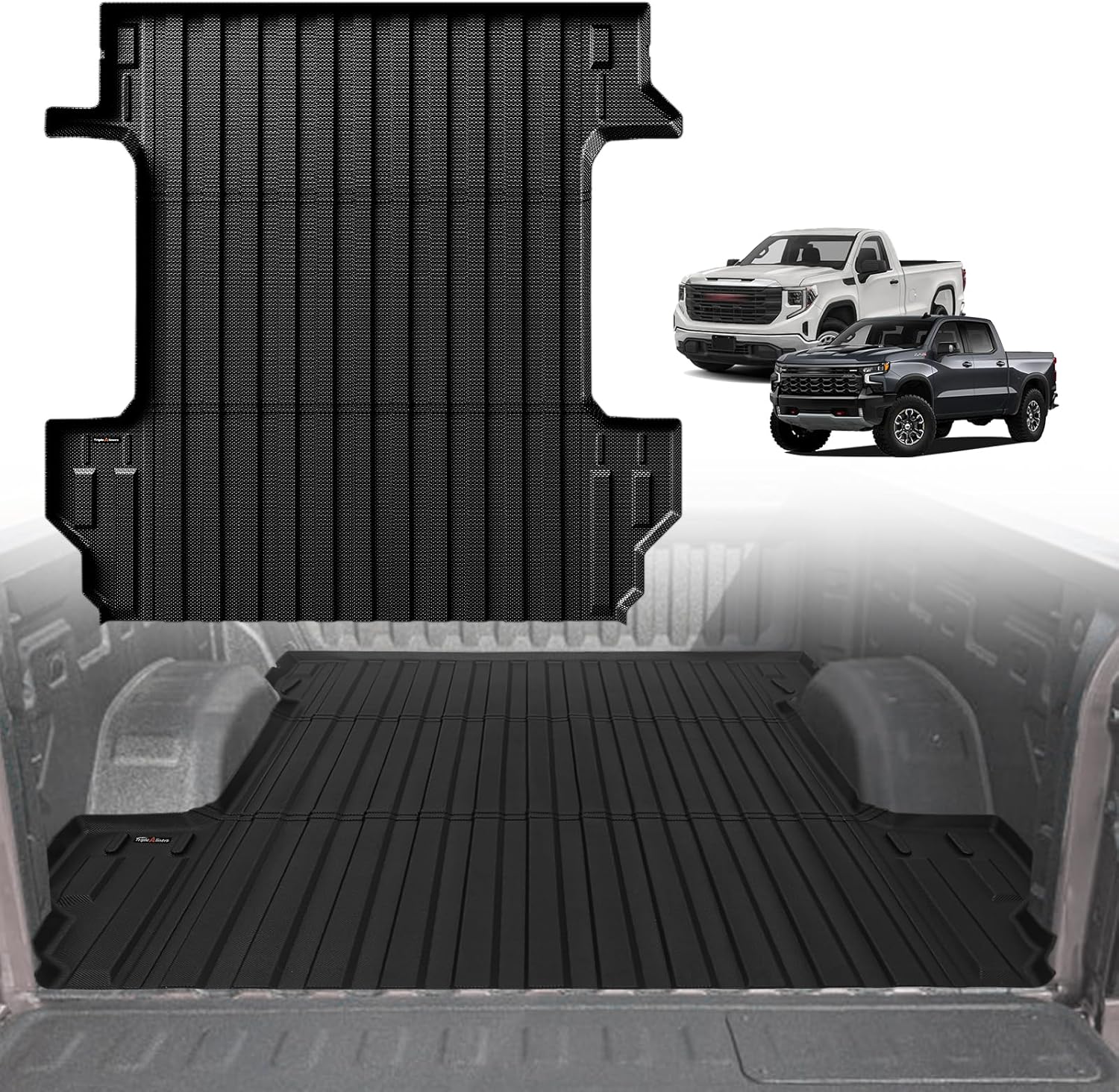 TripleAliners Truck Bed Mat Compatible with 2019-2024 2025 2026 Chevy Silverado/...