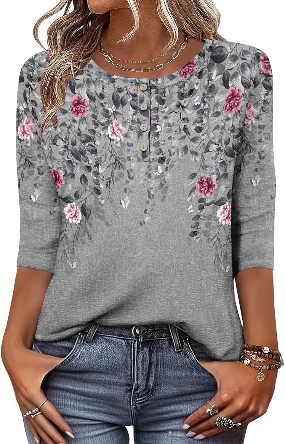 Zeagoo Women's Blouses, Special 3/4 Length Sleeve Tops For Dressy Casual Style,...