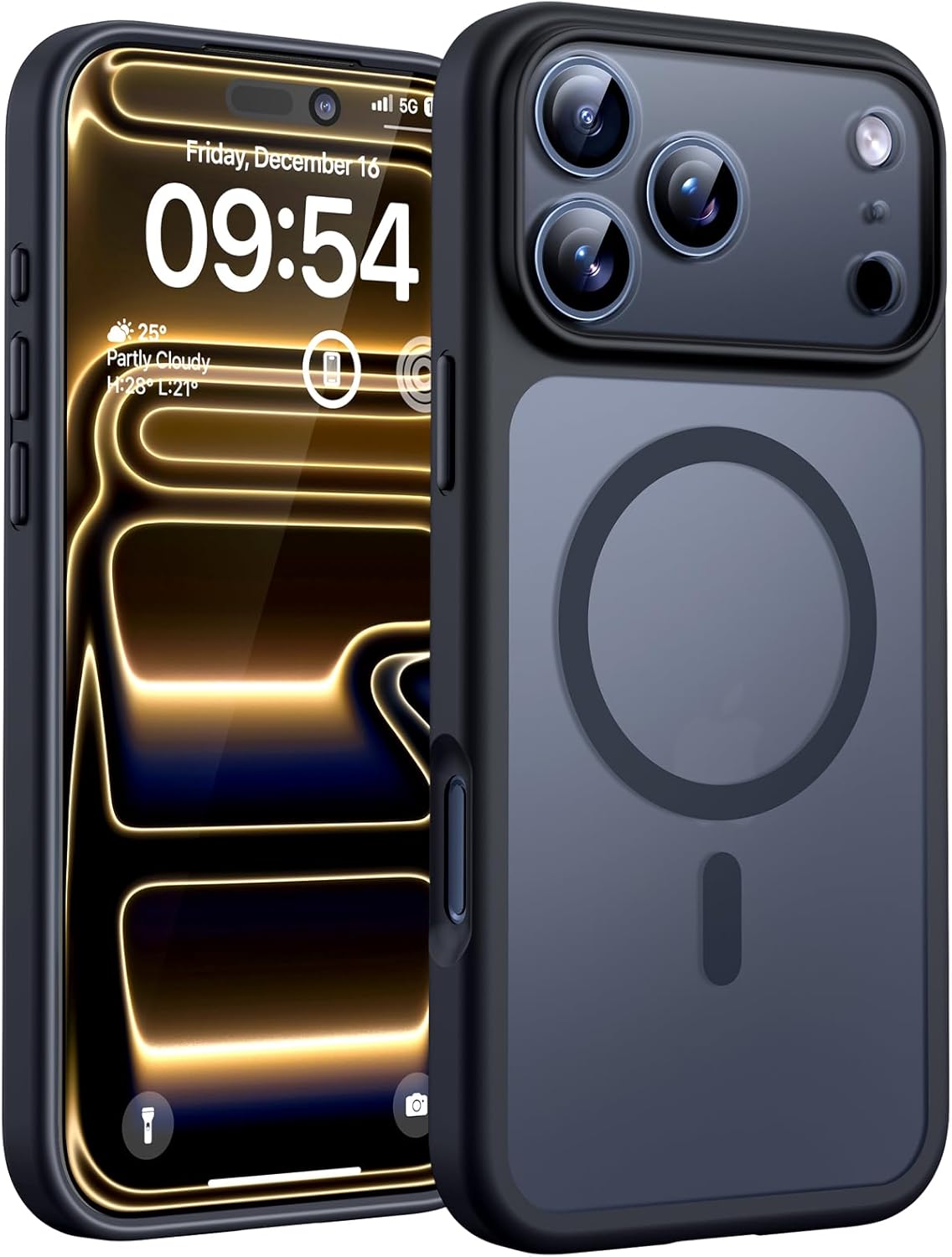 TOCOL for iPhone 17 Pro Case, Full Camera Protection, Built-in Magnetic Ring, Co...