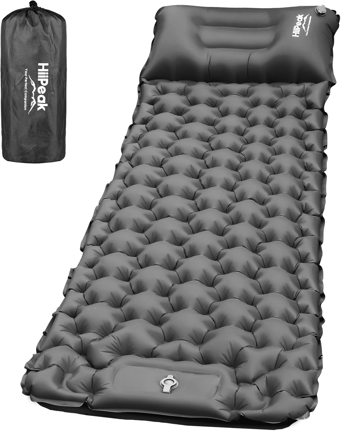 HiiPeak Camping Sleeping Pad, Ultralight Camping Mat with Pillow Built-in Foot P...