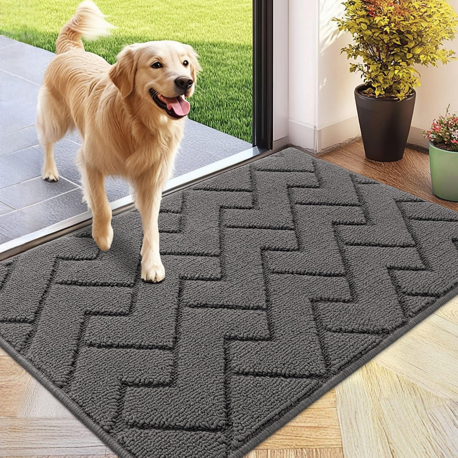 High-Quality Biscpro Door Mat, Special Indoor Door Mat Washable, Innovative Non-...