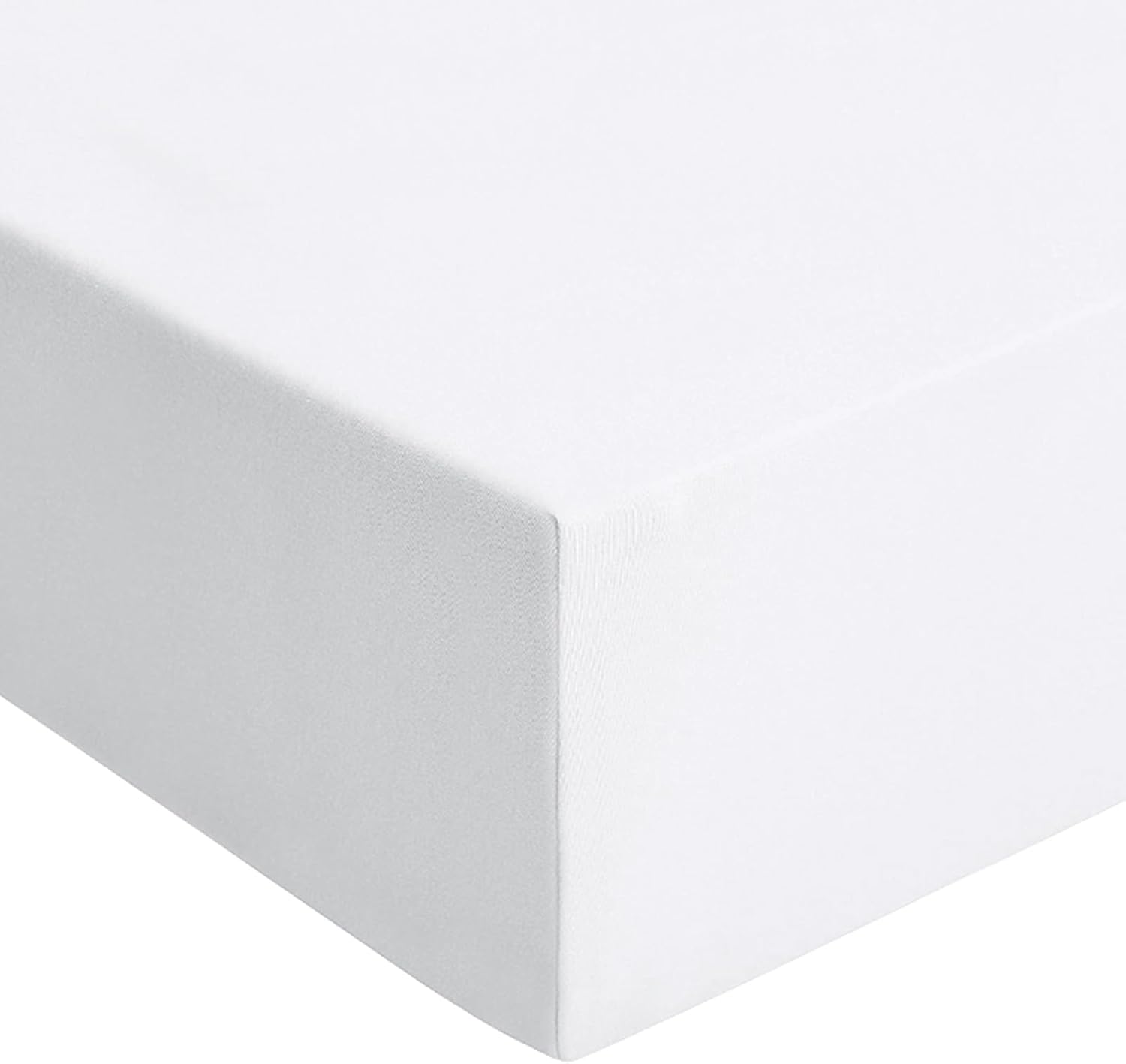 RUIKASI King Fitted Sheet Deep - White Bottom Sheet for Kingsize Bed with 40cm 1...
