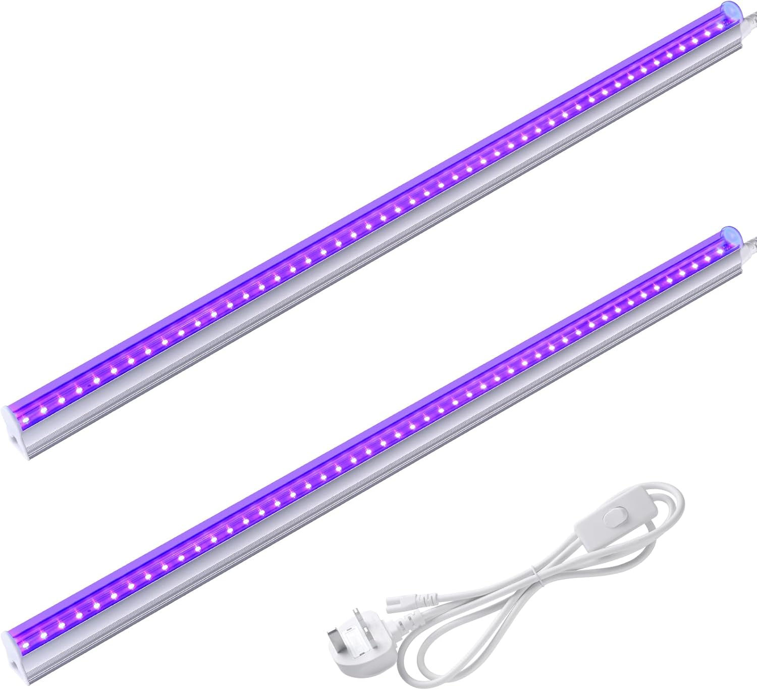 Barrina LED UV Light with Power Cord, 4ft 120cm Linkable Black Light, T5 Blackli...