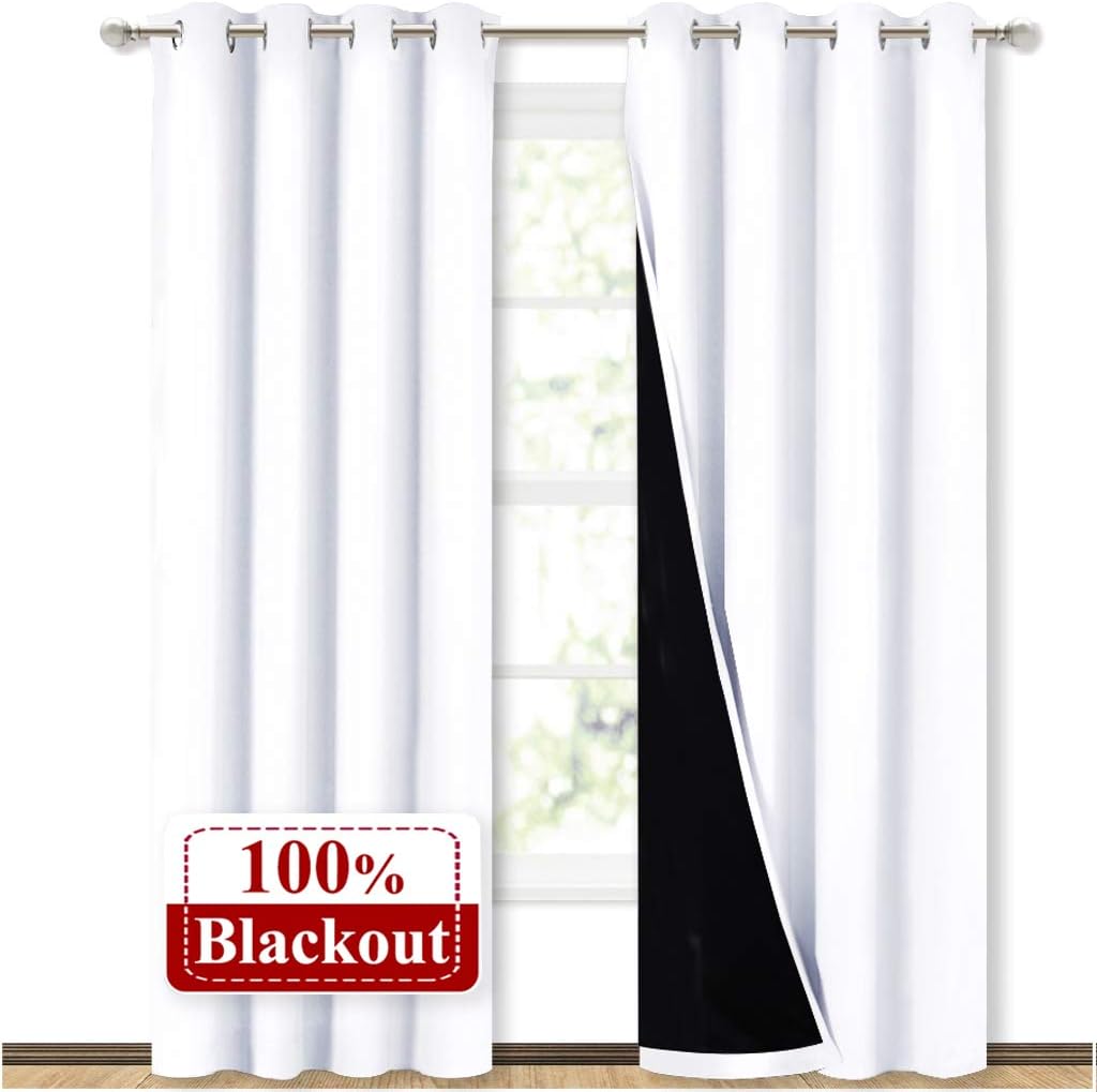 NICETOWN 100% Blackout Window Curtain Panels, Cold...