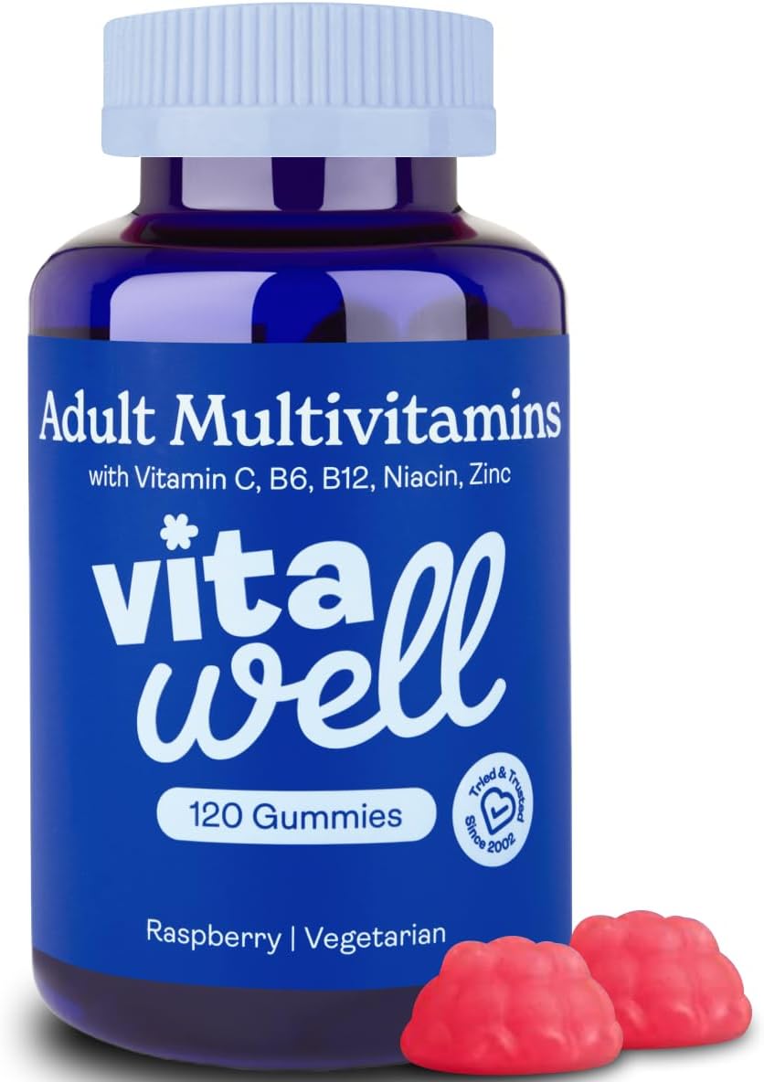 Vitawell Adult Multivitamin Gummies - 120 Raspberry Flavour Gummies (2 Month Sup...