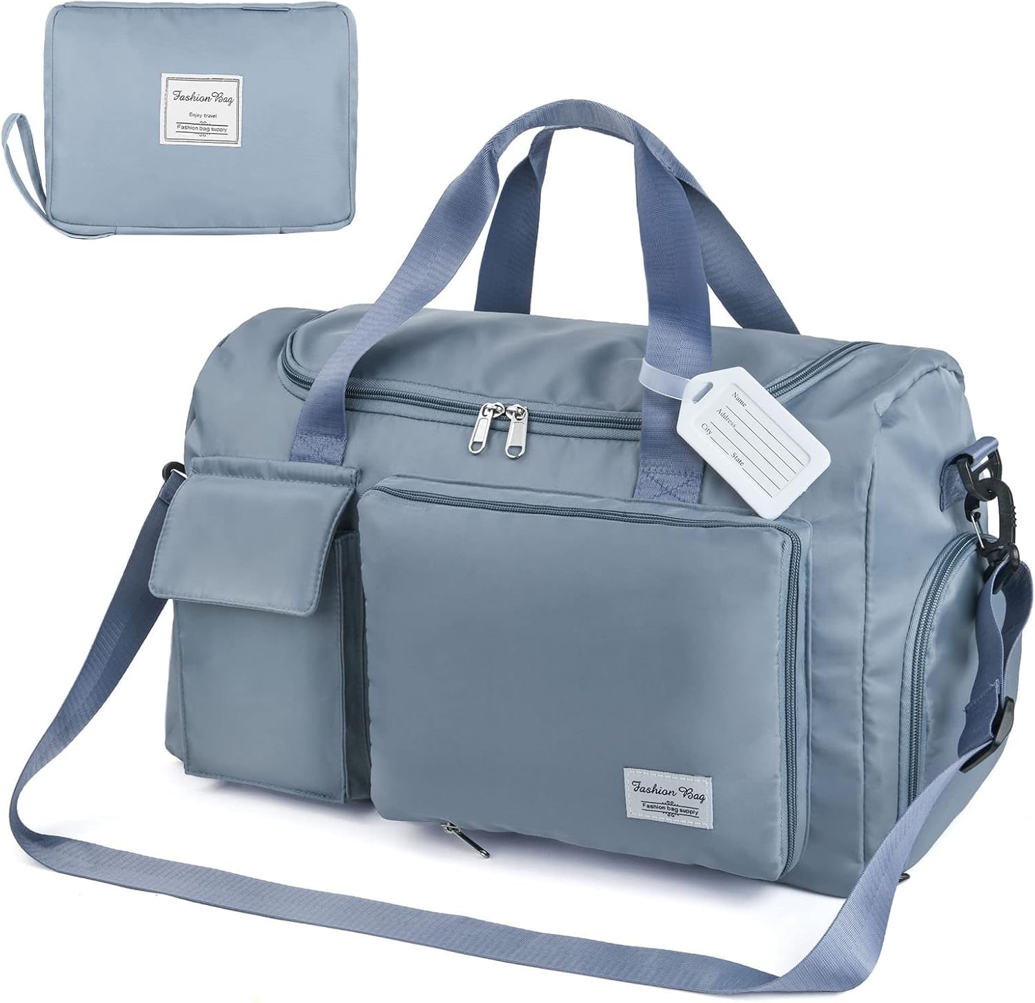 Travel Duffel, Foldable Gym Overnight Weekend Bags for Women - Lightweight with...