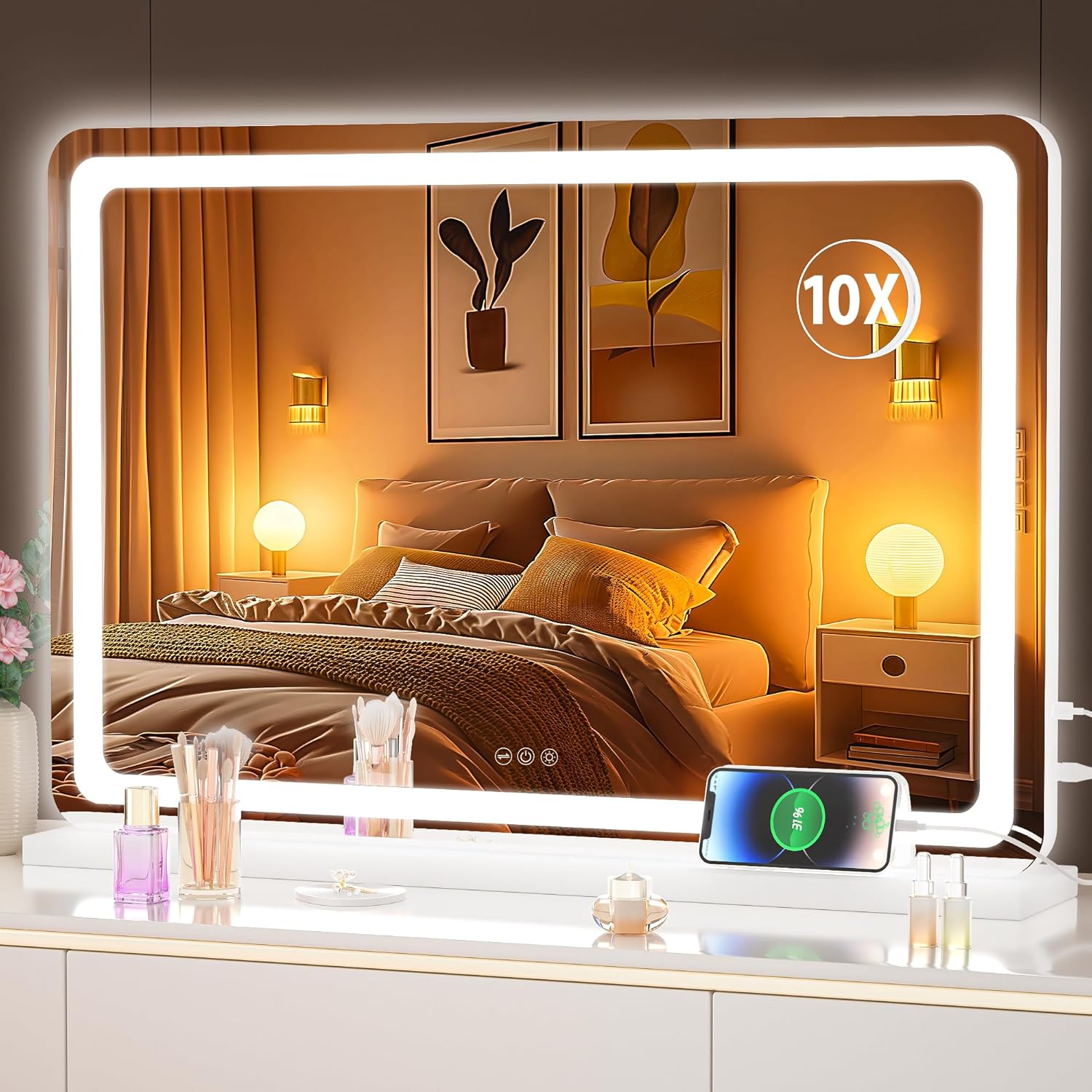 Hasipu Vanity Mirror, Unique Vanity Mirror with Lights, High-Quality LED Makeup...