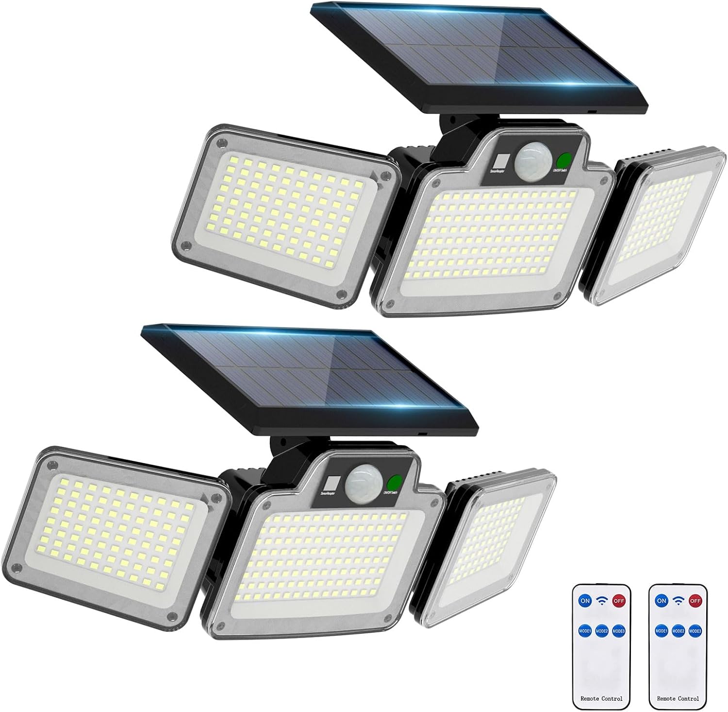 JumJam Solar Flood Lights for Outside, 280LED Solar Powered Spot Light Dusk to D...