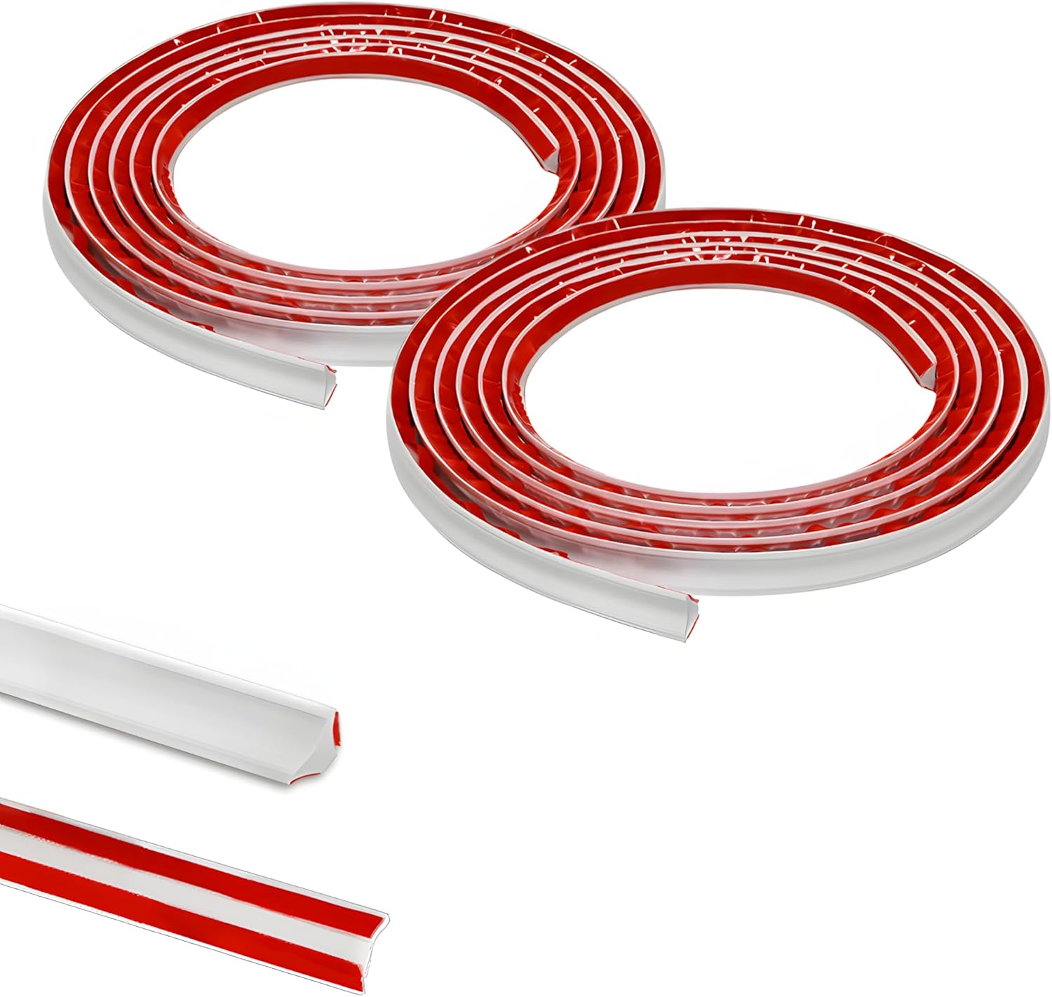 10M(5M*2 Rolls) PVC Quadrant Trim,Flexible Laminate Beading Self Adhesive Plasti...