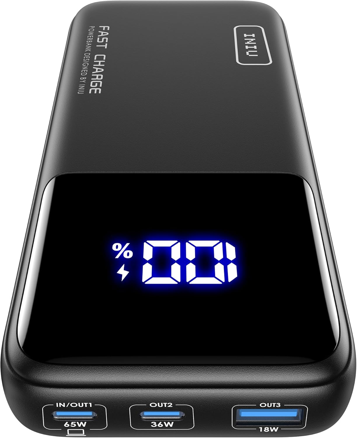 INIU 65W Laptop Power Bank, 20000mAh Portable Laptop Charger, High Capacity USB...