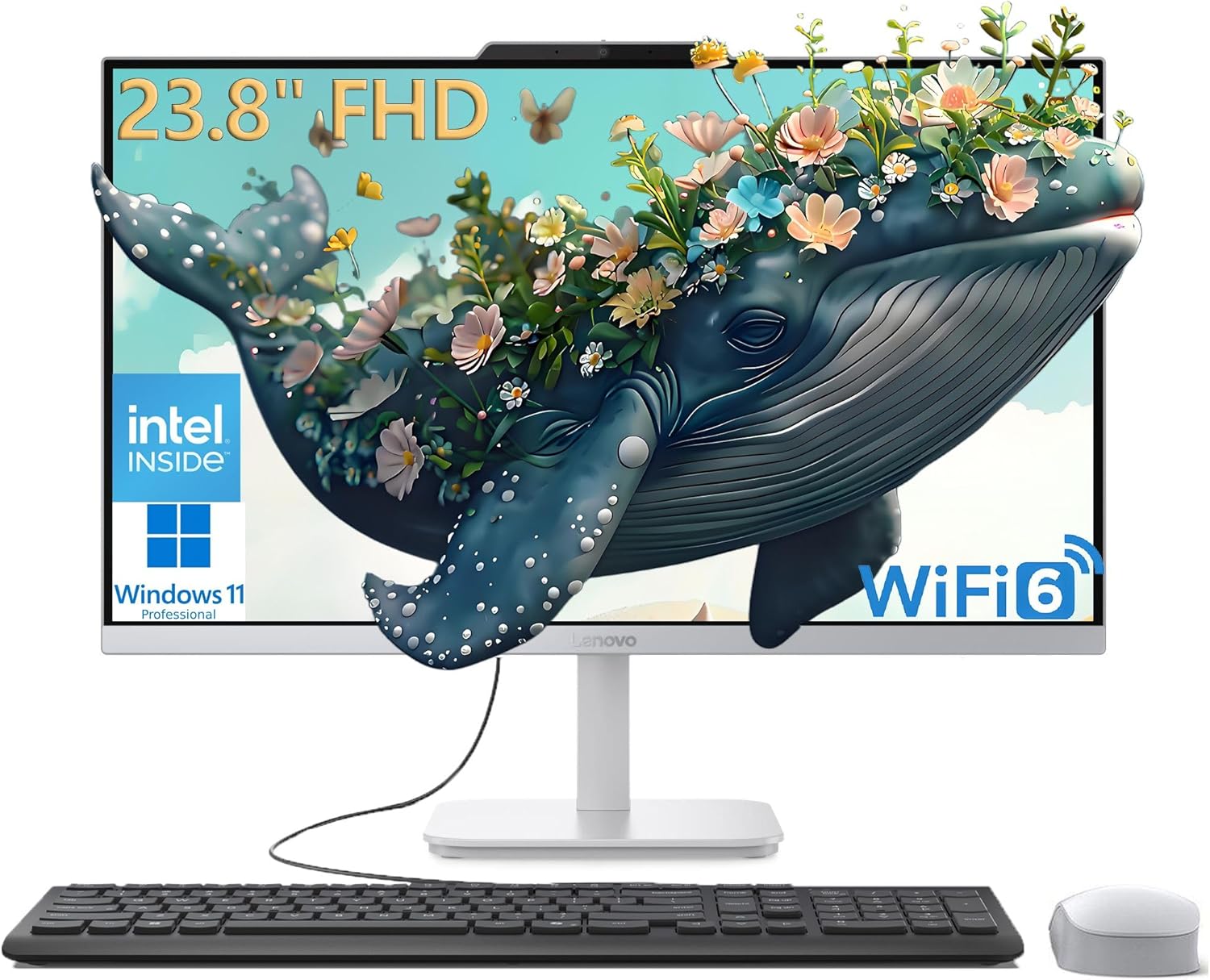 Lenovo 24 All-in-One Desktop Computer for Home Office, 23.8" Fhd Business Aio, I...