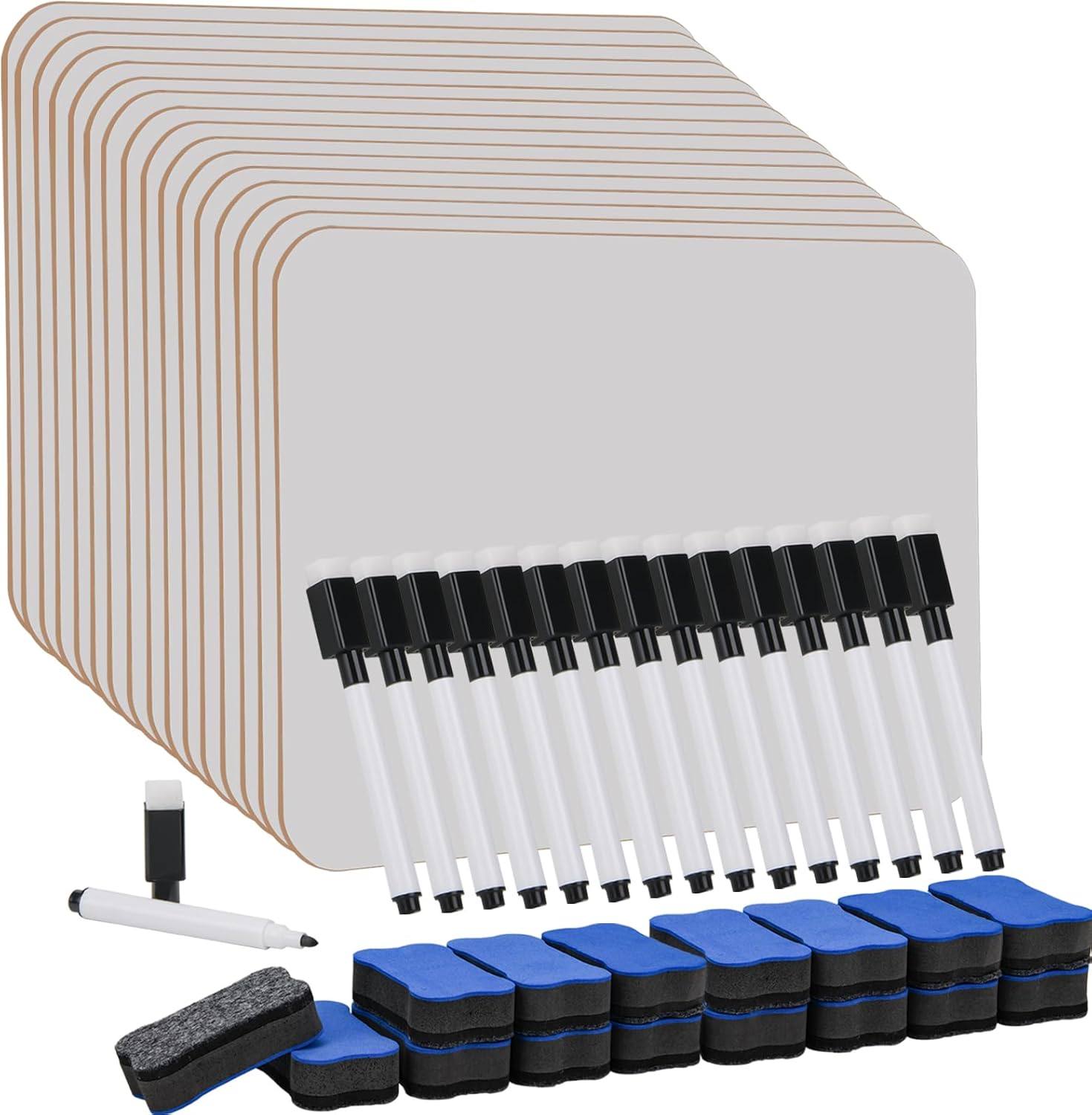 Hisredsun 32 Pack Small Dry Erase White Board, 21 x 30 cm Double Sided Mini Whit...