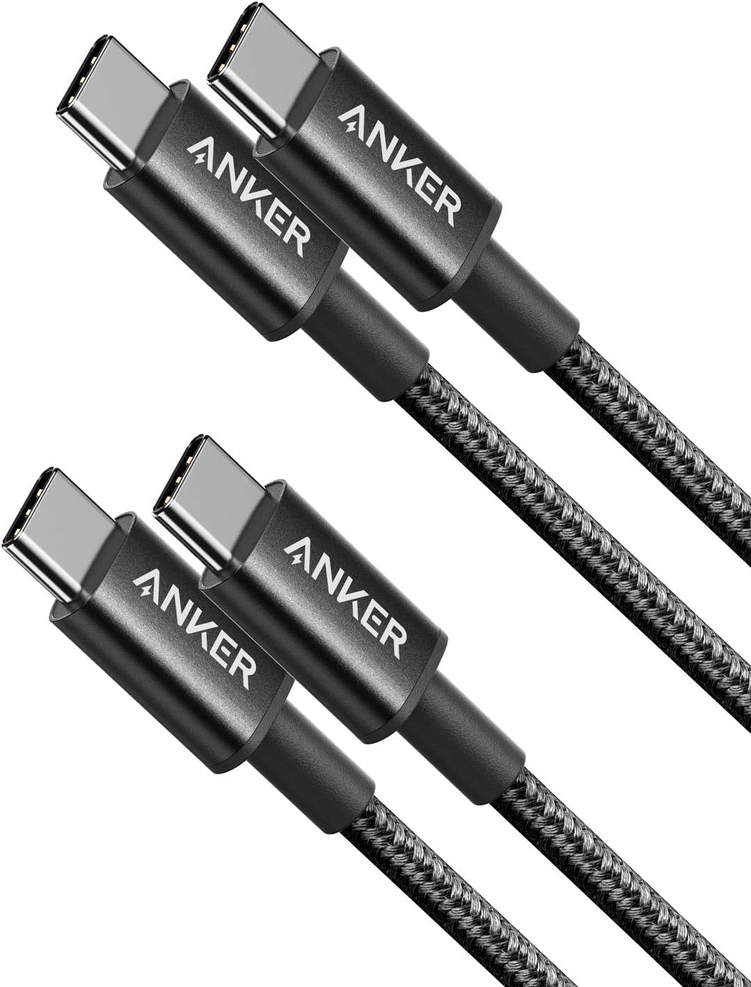 Anker USB C Cable, 2 Pack New Nylon USB C to USB C Cable (3.3ft 60W), USB 2.0 Ty...