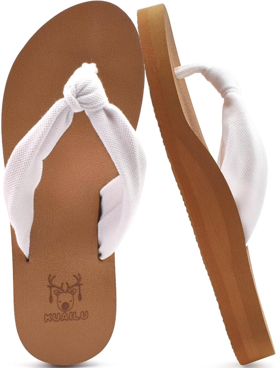 KuaiLu Flip Flops for Women with Arch Support Yoga Mat Comfortable Summer Beach...