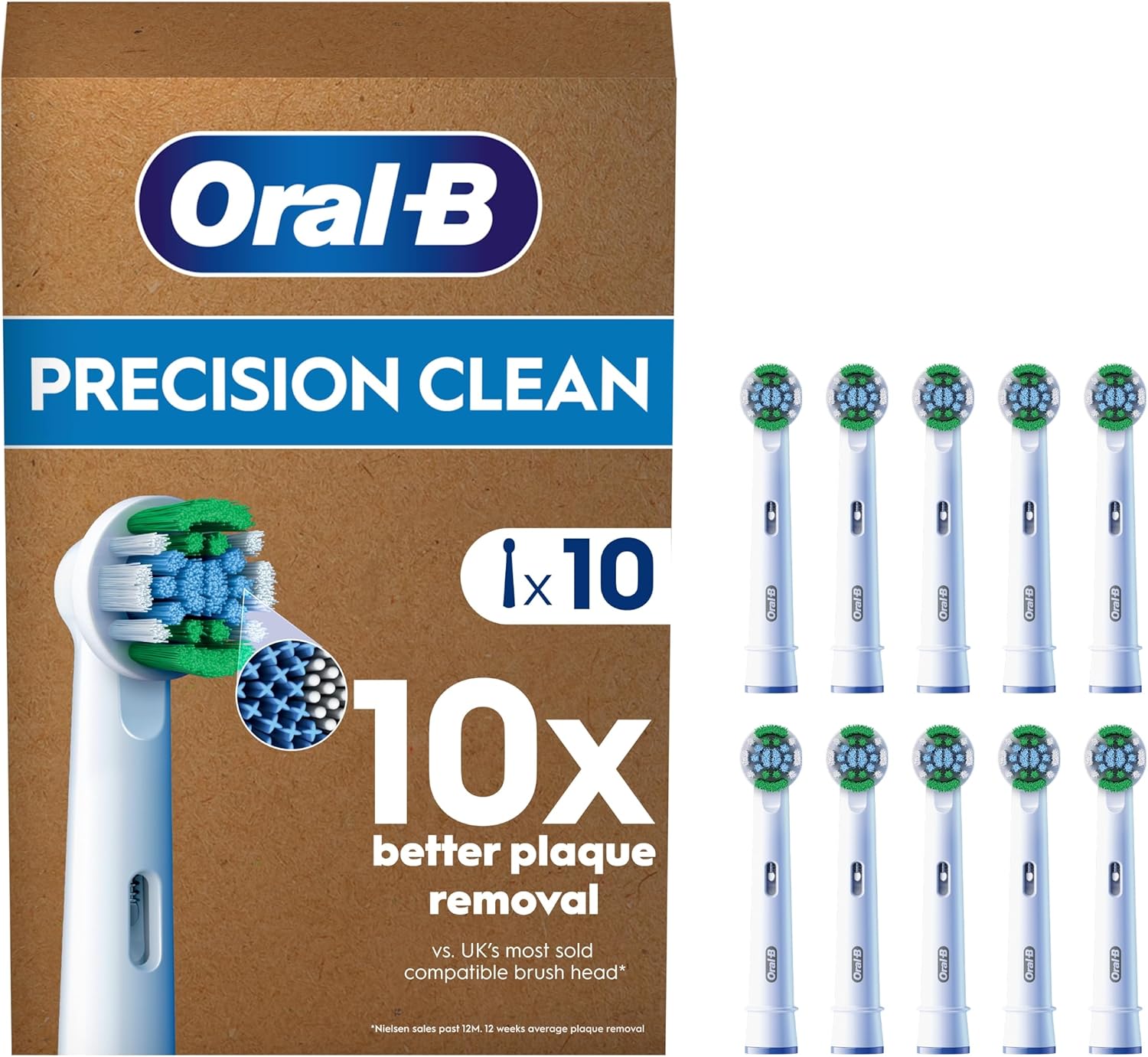 Oral-B Pro Precision Clean Original Electric Toothbrush Head, X-Shape and Angled...