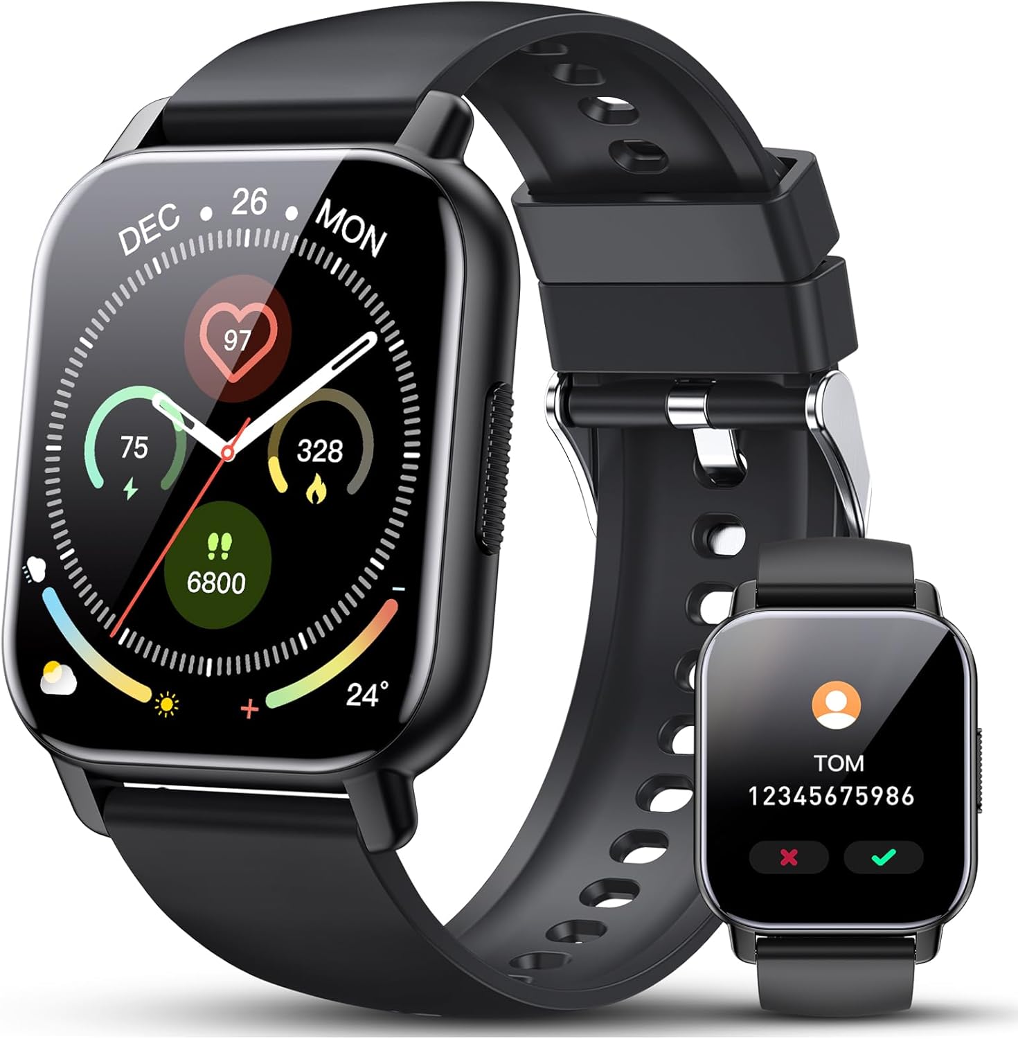 Smart Watch for Men Women, 1.85" Bluetooth 5.3 Calling Touch Fitness Watch with...
