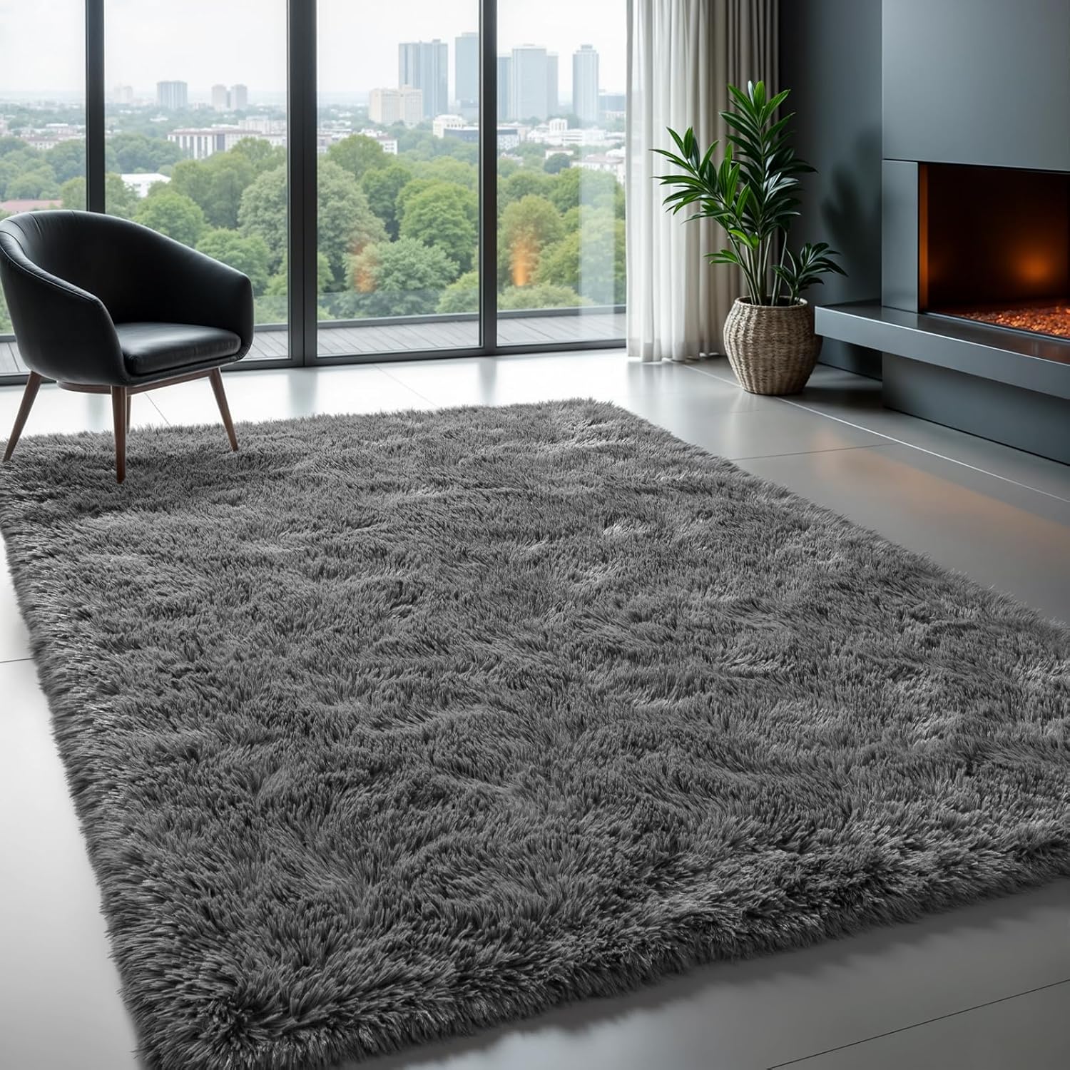 Luxurious Zentavio Area Rugs, Exquisite Carpet for Living Room, Furry and Soft R...