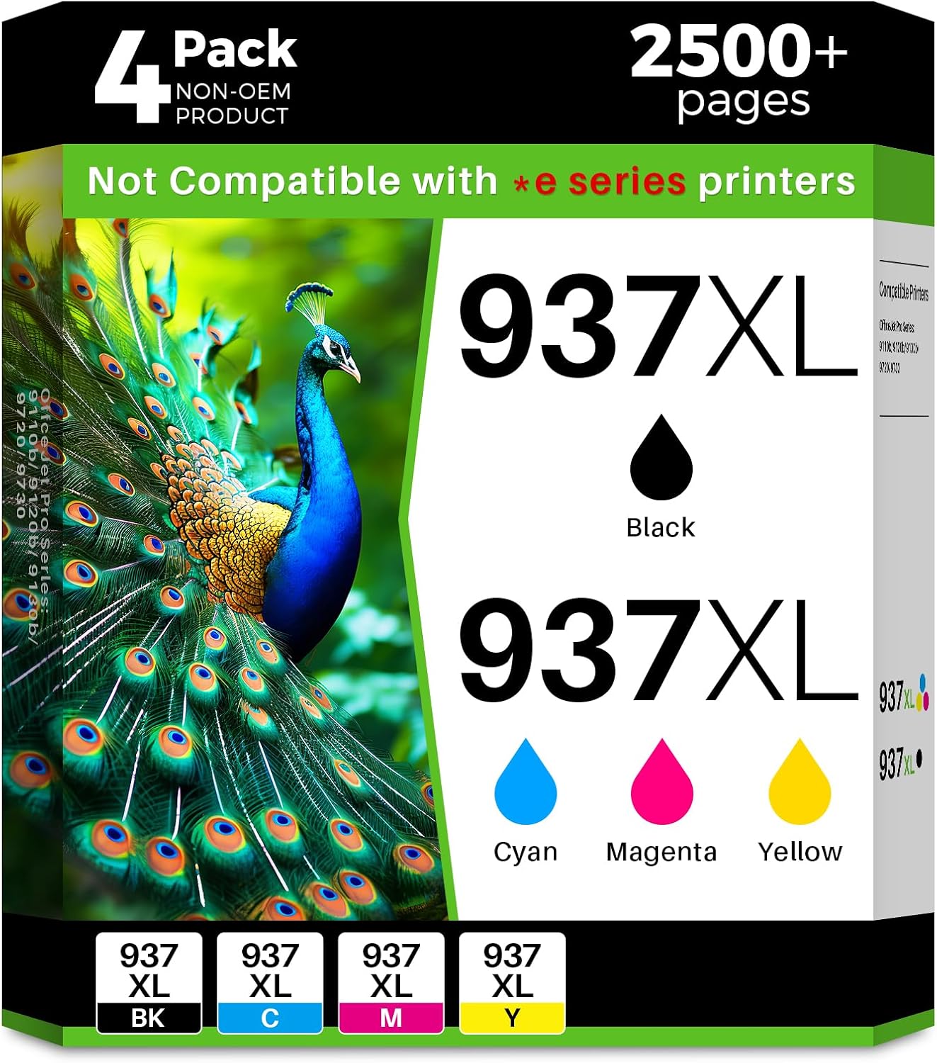 High-Quality 937e 937 Ink Cartridge Multipack, Special 937XL Ink Cartridge Compa...