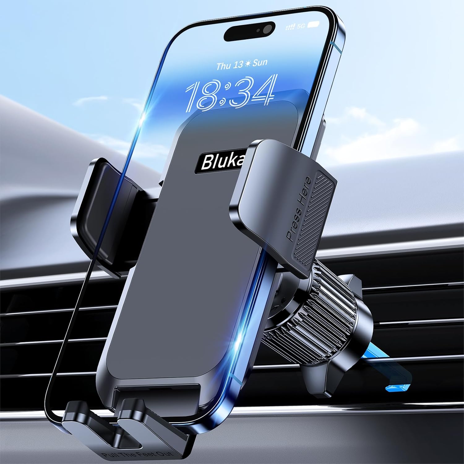 Blukar Car Phone Holder, Air Vent Car Phone Mount Cradle for 360° Rotation, Upgr...