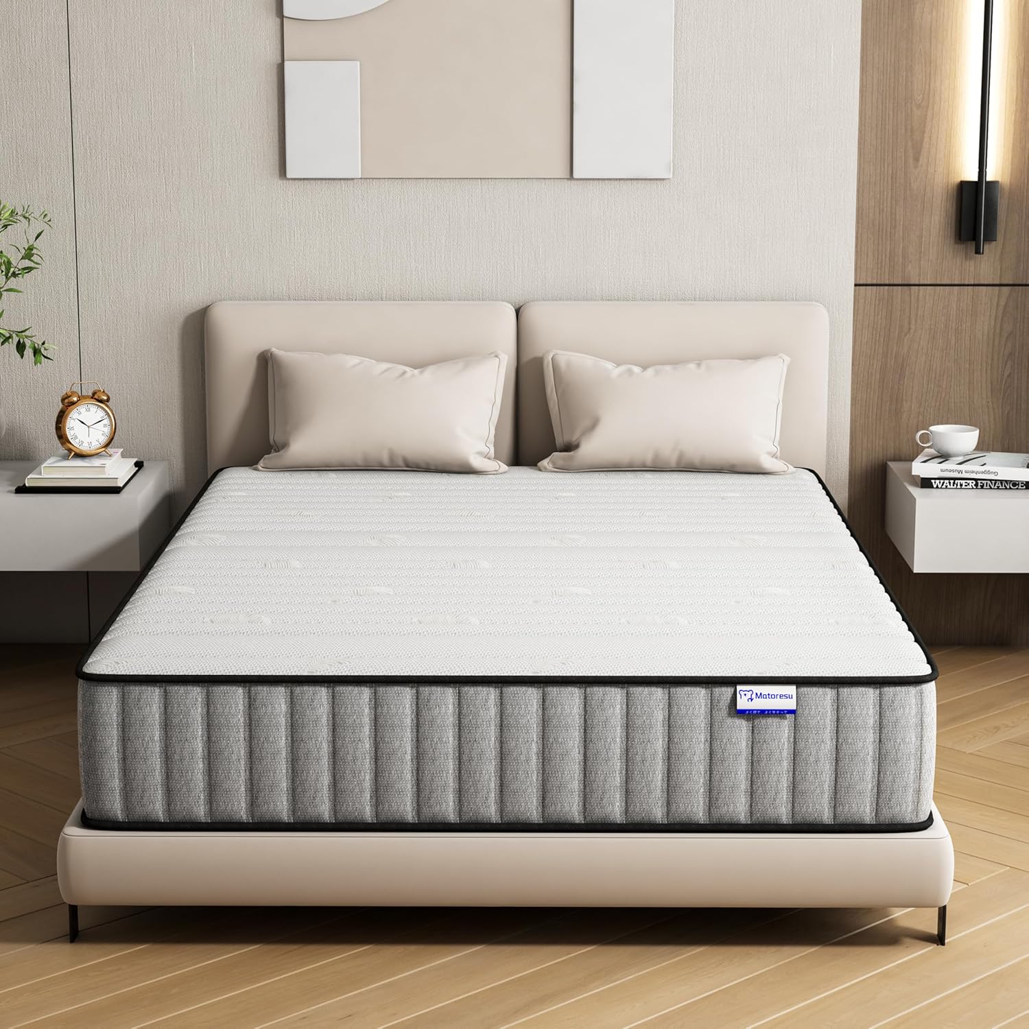 Matoresu King Mattress, Special 21CM Mattress With Innerspring Hybrid Memory Foa...