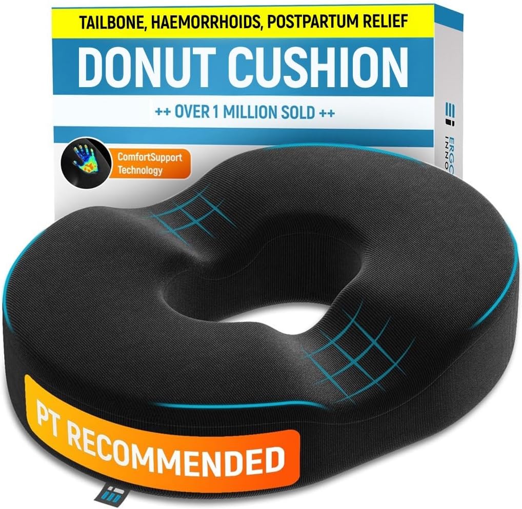 Donut Cushion for Coccyx Pain & Pressure Relief, Coccyx Cushion for Tailbone Pai...