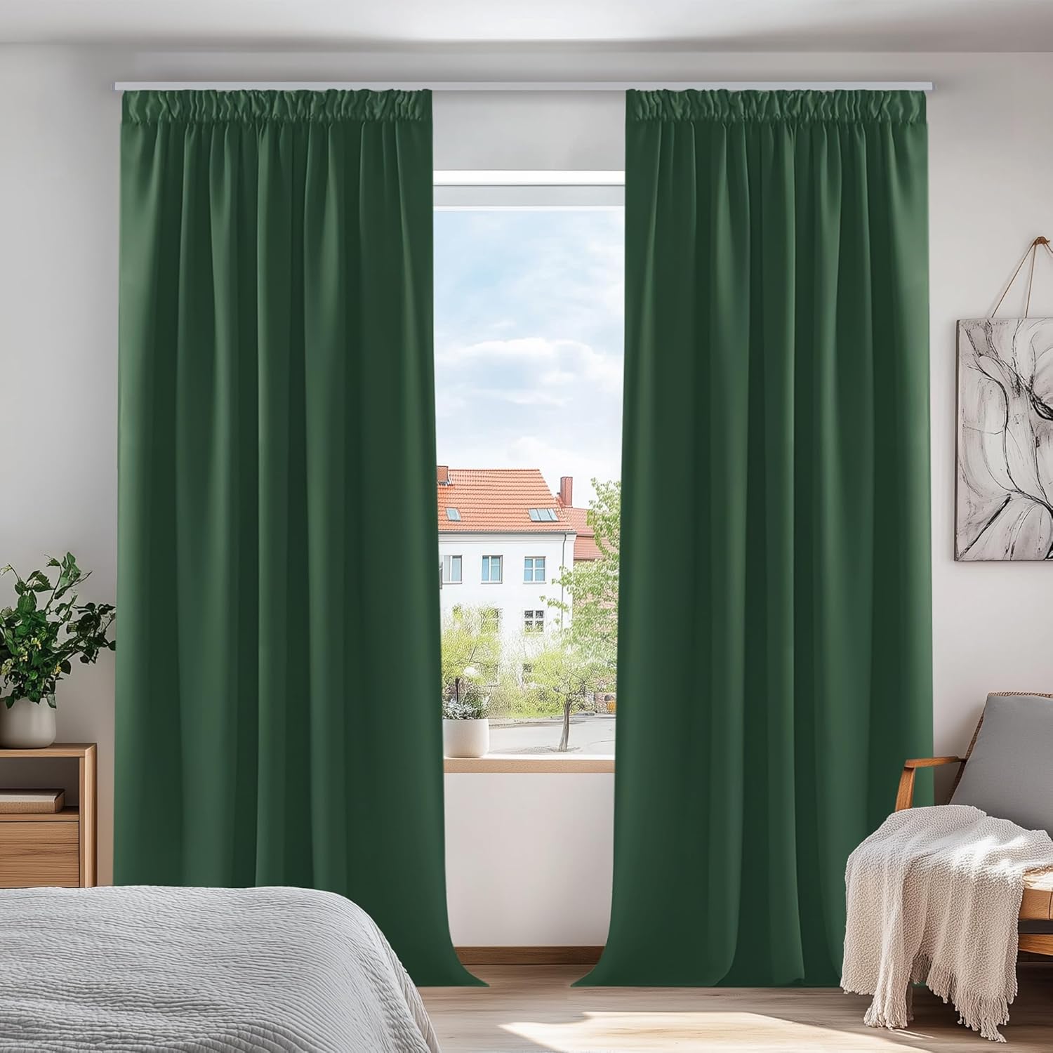 Deconovo Pencil Pleat Blackout Curtains, High-Quality Thermal Insulated Curtains...
