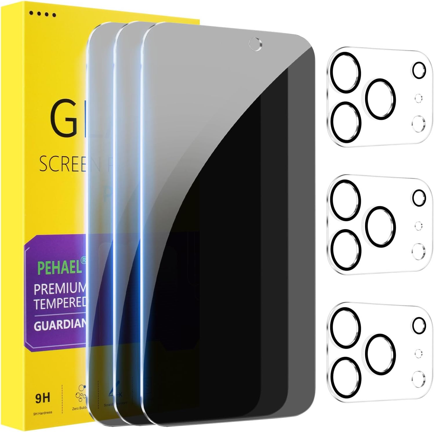 High-Quality PEHAEL 3 3Pack for iPhone 17 Pro, Special Privacy Screen Protector...