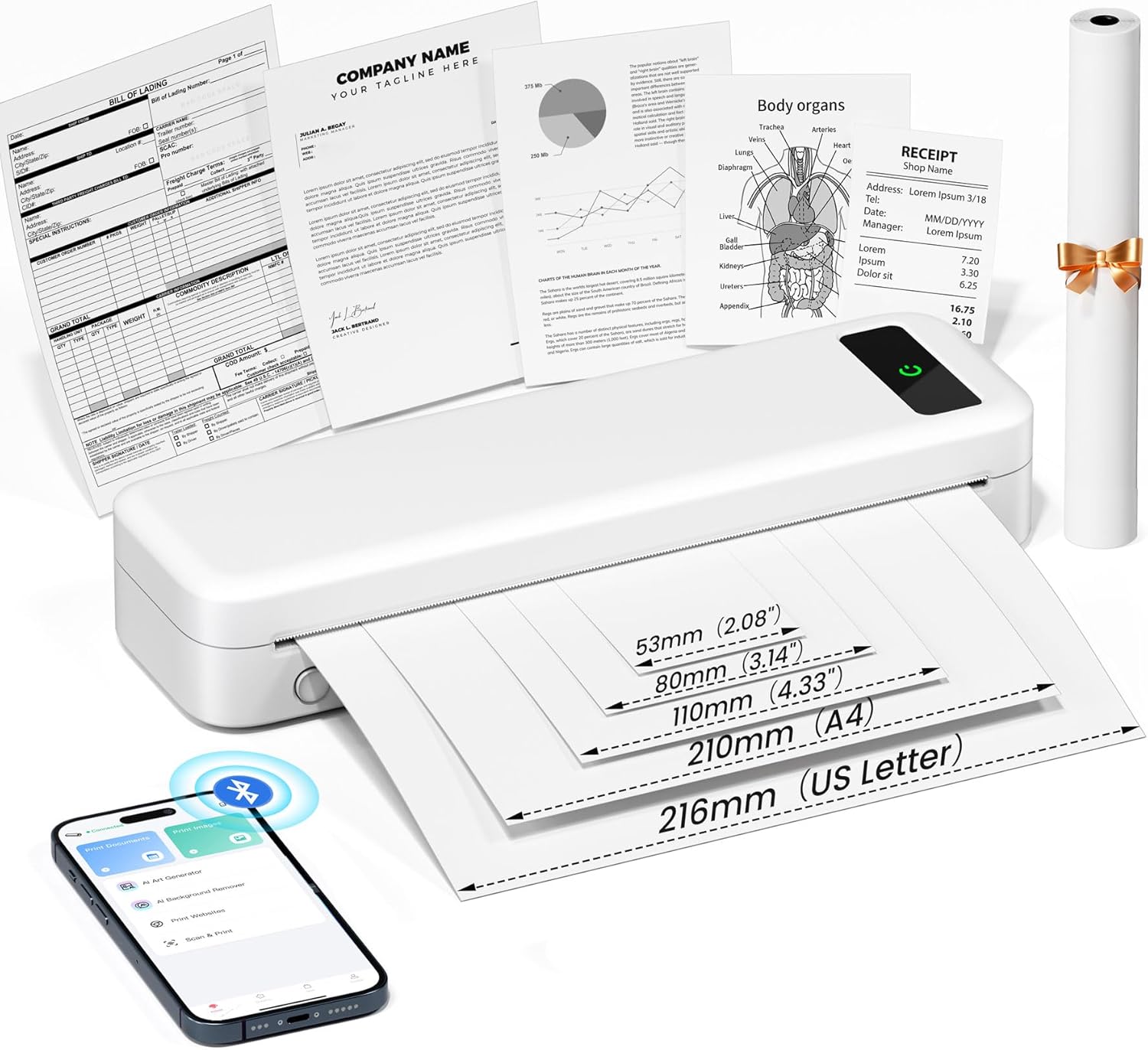 Title: Best TATTMUSE Portable Thermal Printer, Innovative Wireless Printer with...