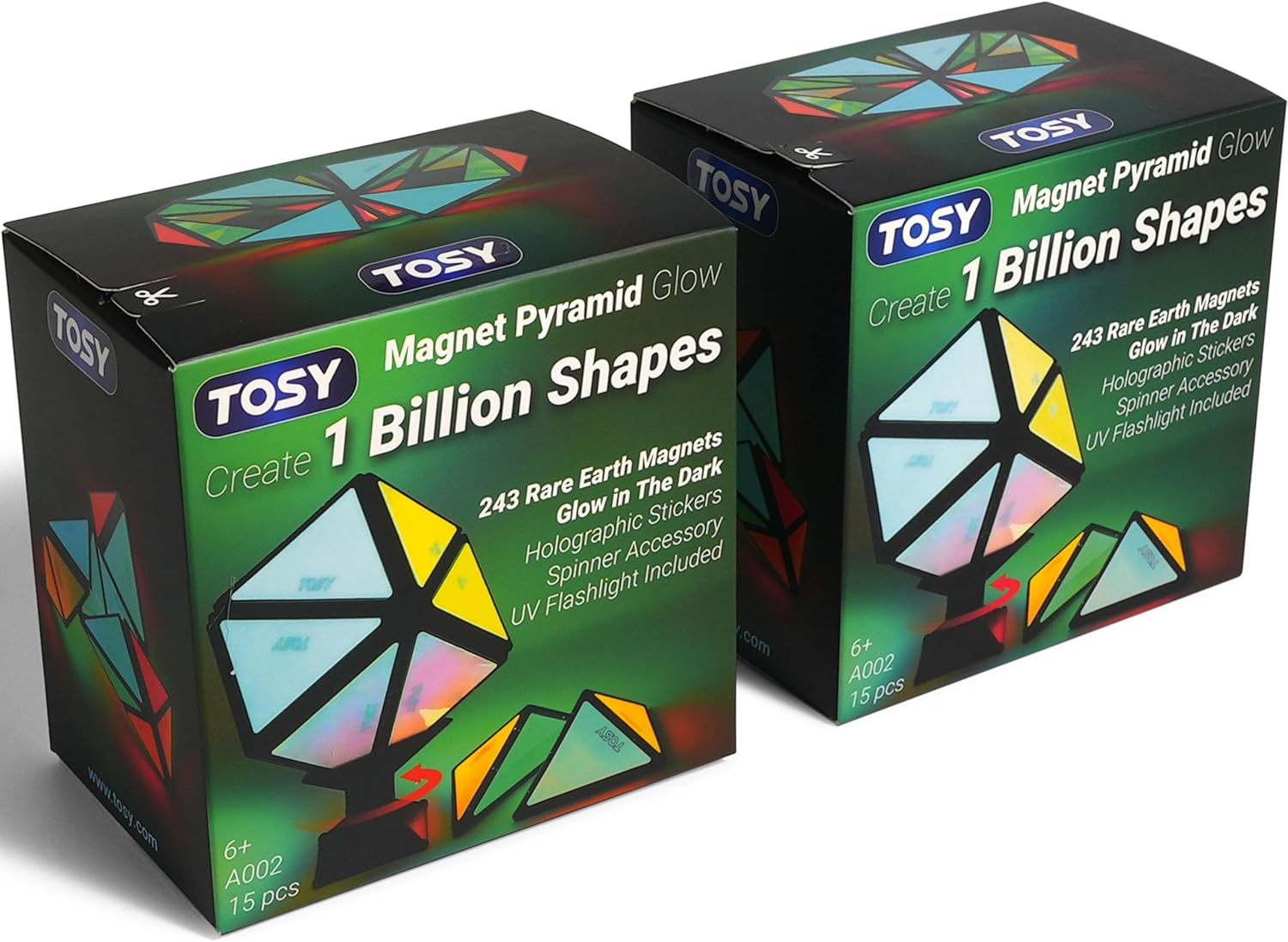 TOSY Magnet Puzzle, Special Magnet Pyramid Glow Cube for Creative Design, Unique...