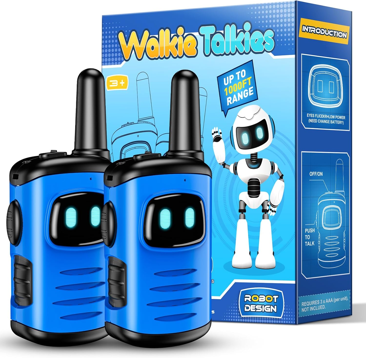 EUTOYZ Walkie Talkie for Kids 3-8, Gift for Boys 5-8, Outdoor Toy for Ages 4-7,...