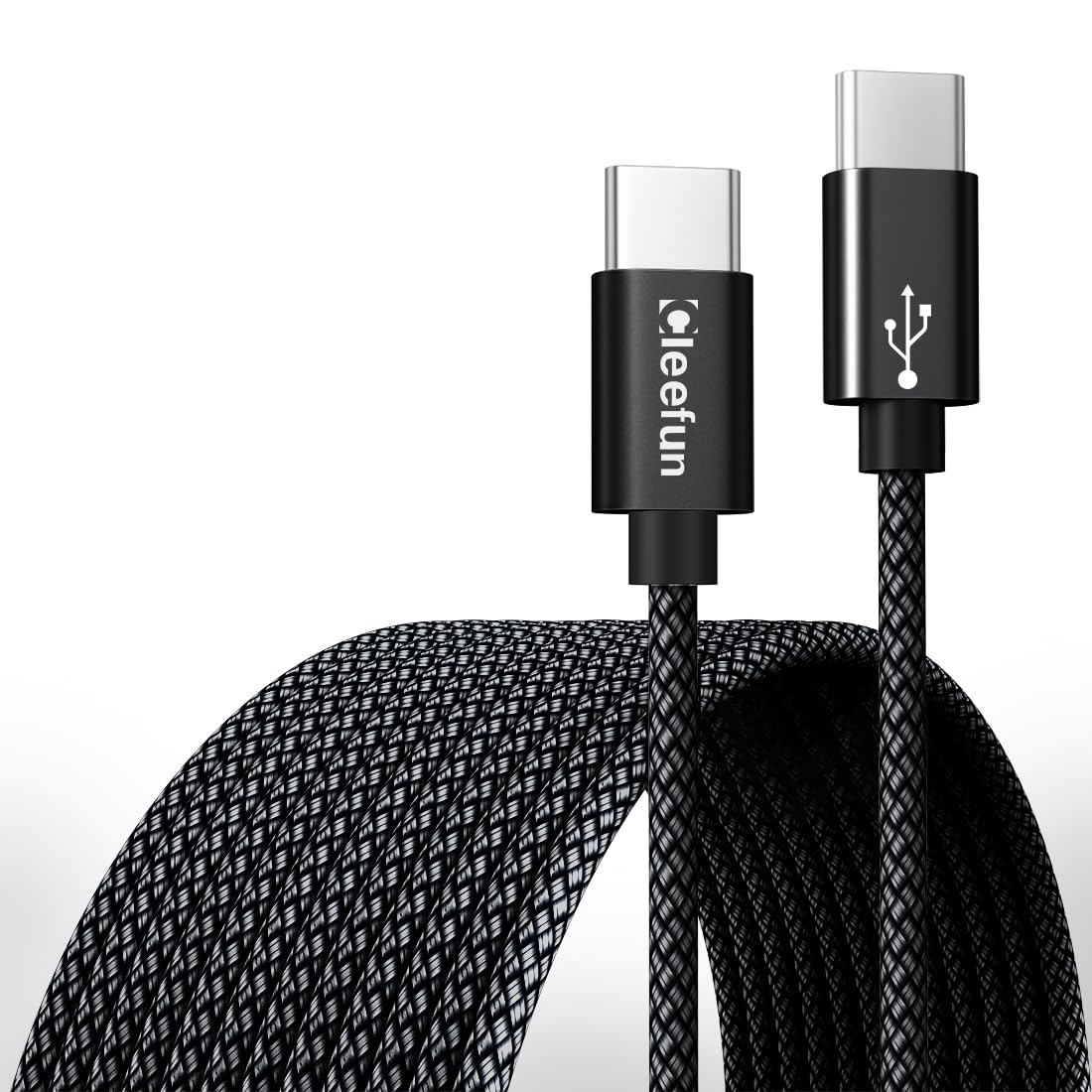 CLEEFUN 10M USB C to USB C Cable, Special Extra Long PD 60W Type-C to Type-C Fas...